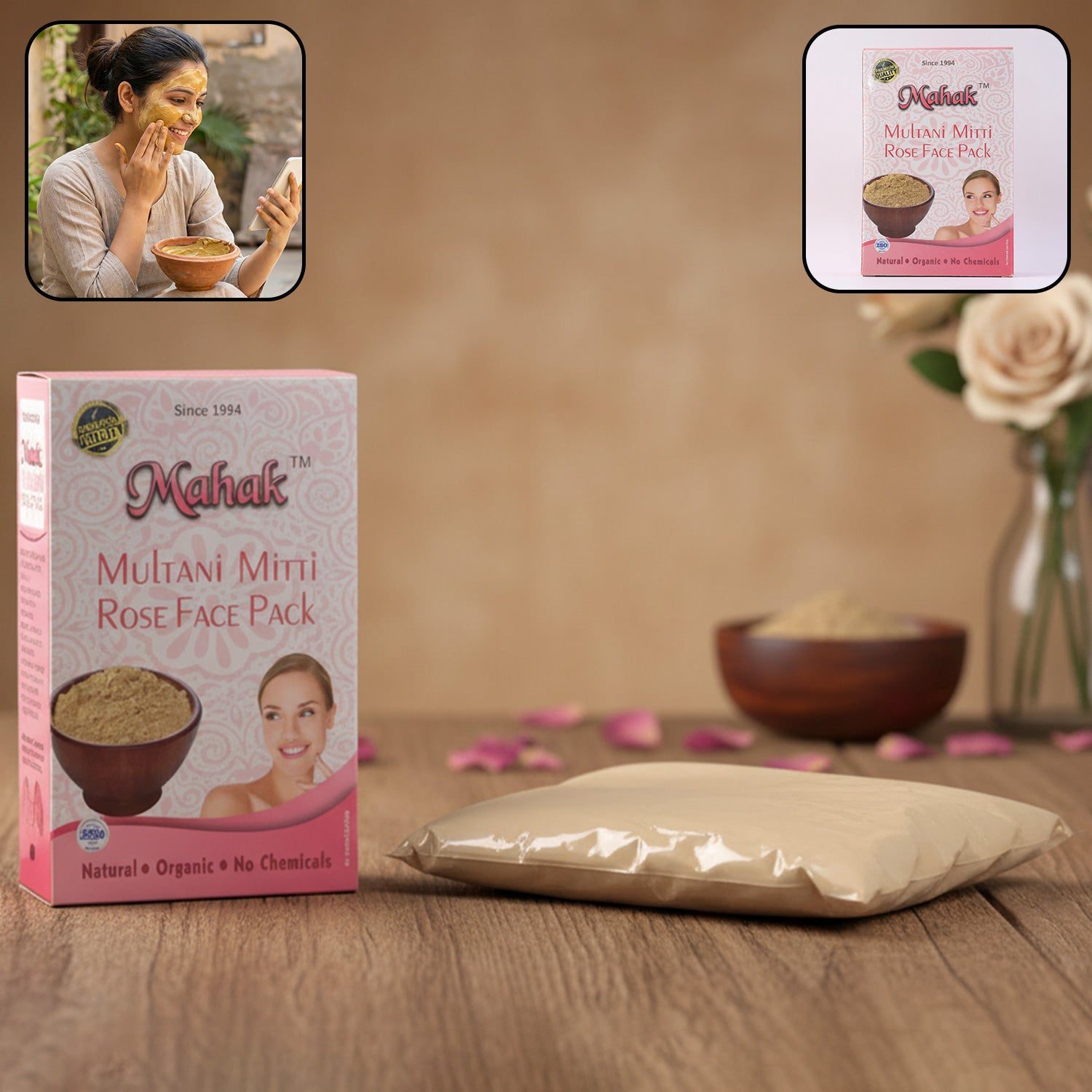 Herbal Multani Mitti & Rose Based Face Pack Ð 80 gm