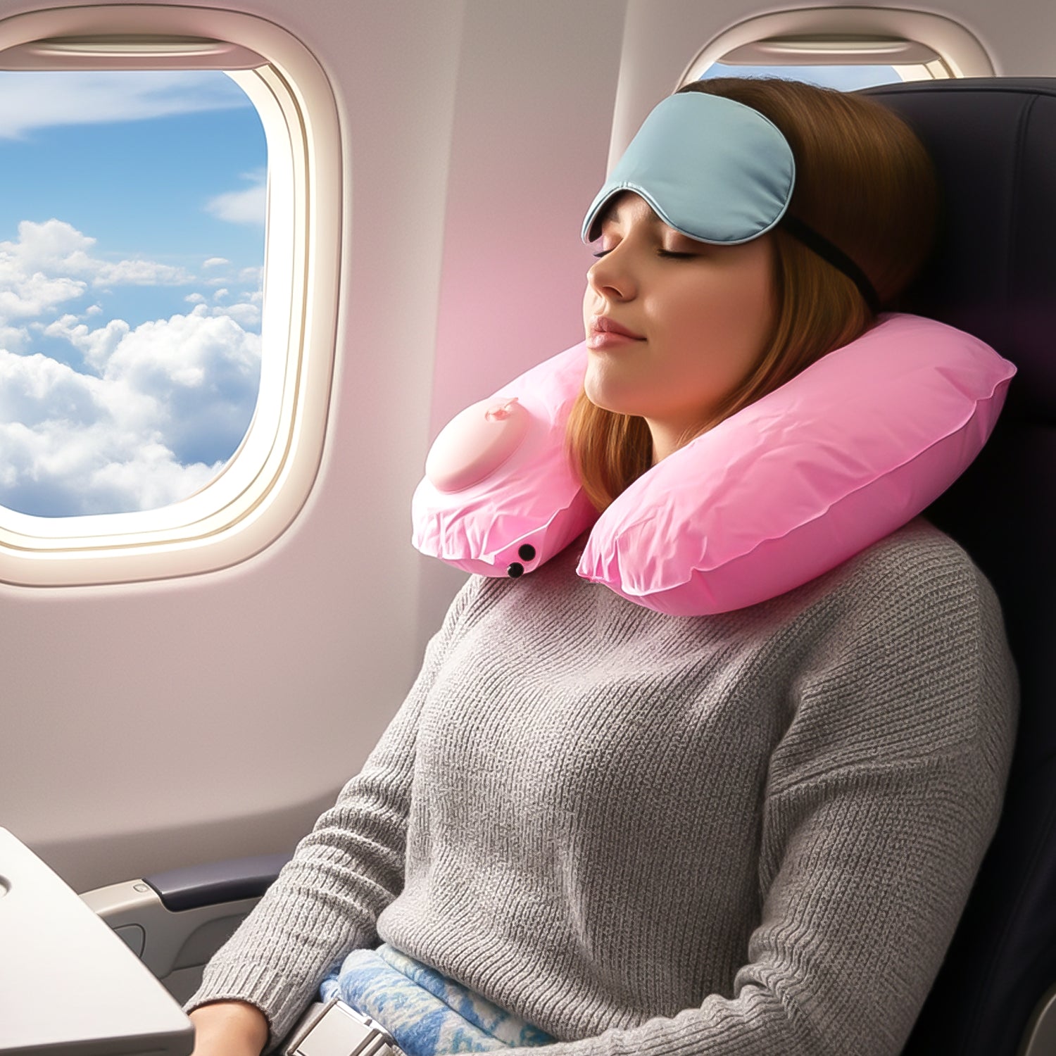 Inflatable Travel Neck Pillow (1 Pc)