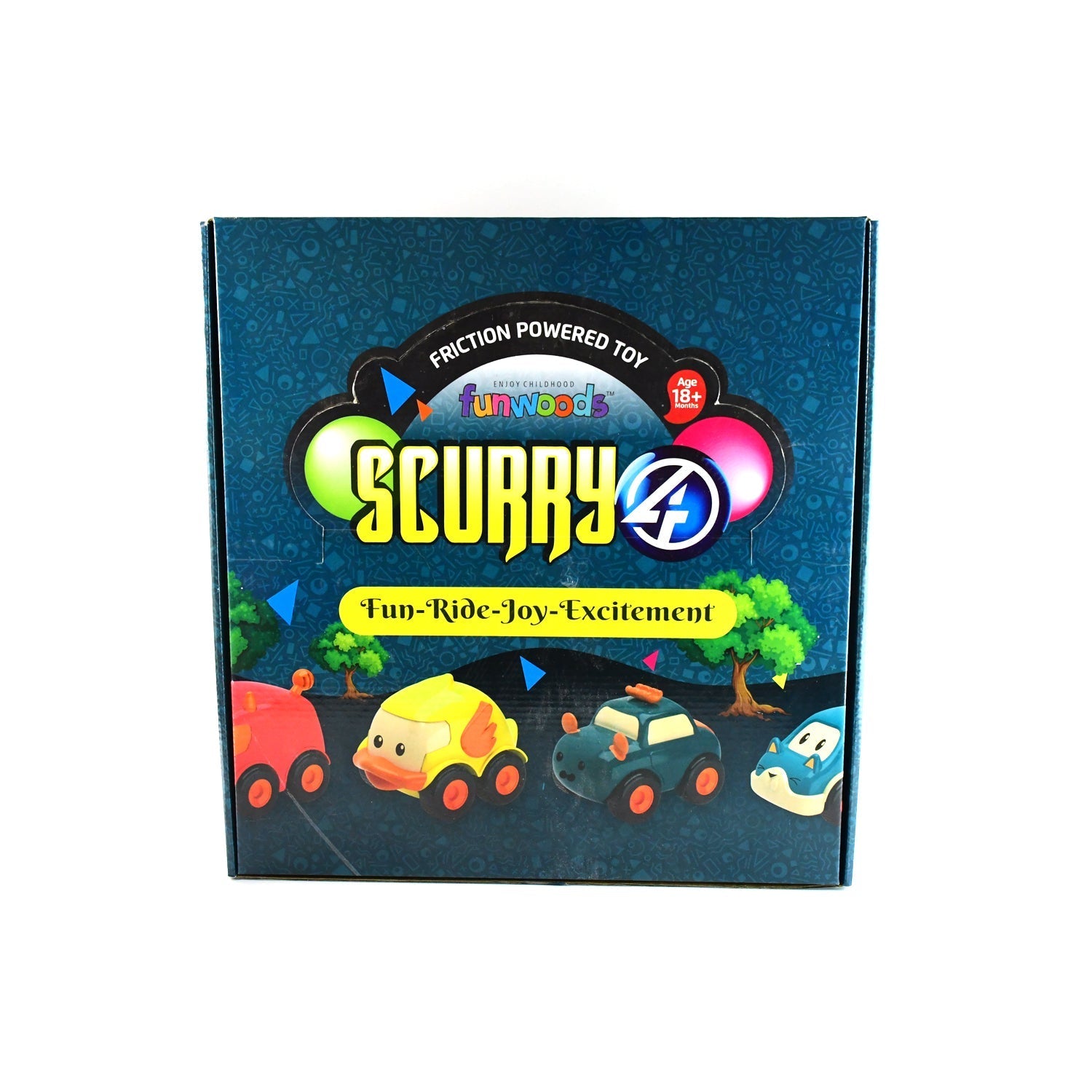 Cartoon Pull-Back Car Toy Set for Kids (12 Pc)