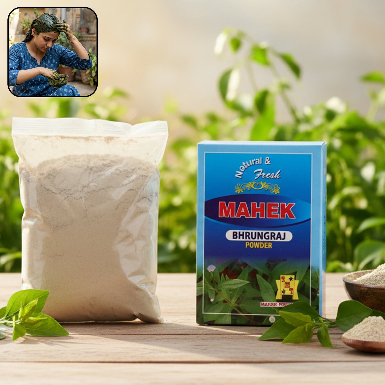 Natural Bhringraj Powder for Traditional Hair Care Ð 80 gm