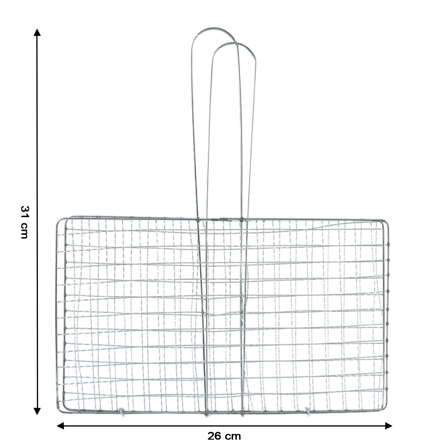 Heavy-Duty Stainless-Steel Barbecue Grill Basket (1 Pc)
