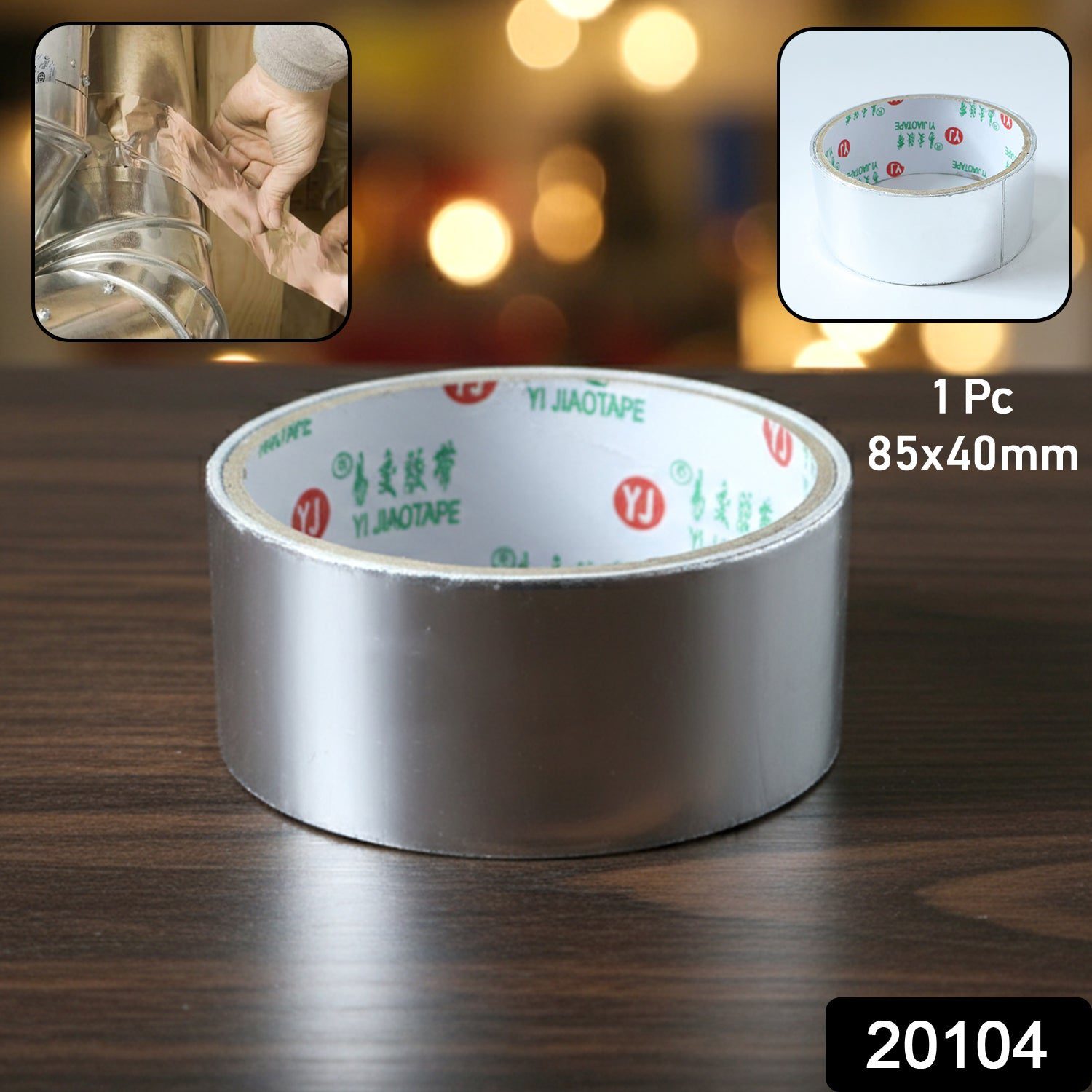 Heavy-Duty Aluminium Foil Adhesive Tape 85?40 mm (1 Pc)