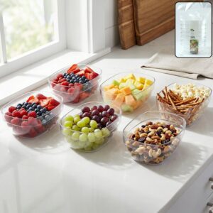 Multipurpose Transparent Serving & Storage Bowls Set (6 Pc Set)