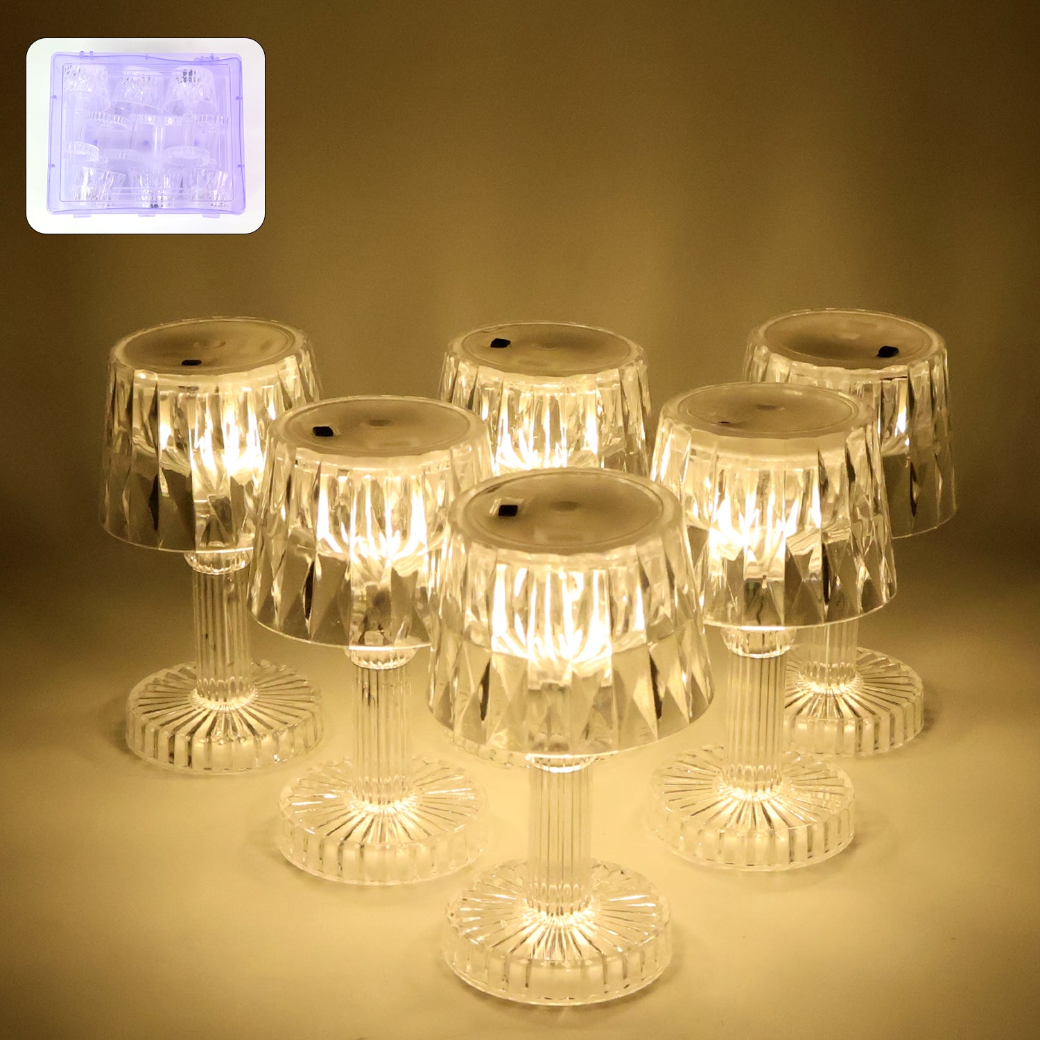 LED Mini Table Lamp Set – Battery Operated Decorative Lights