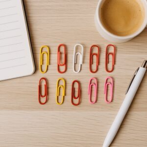Vinyl-Coated Paper Clips – Colourful, Rust-Resistant Set