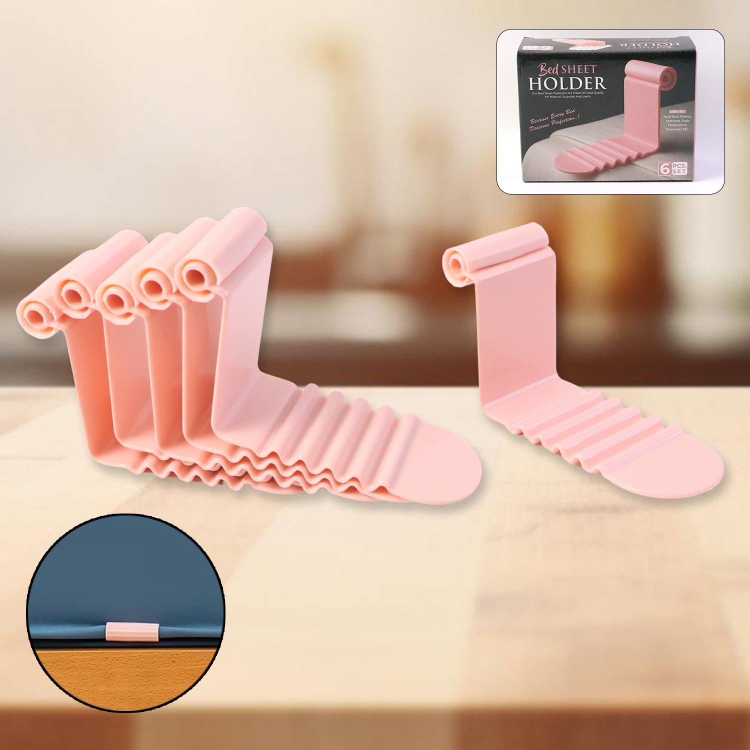 Bed Sheet Holder Clips – 6 Strong Universal Anti-Slip Clips