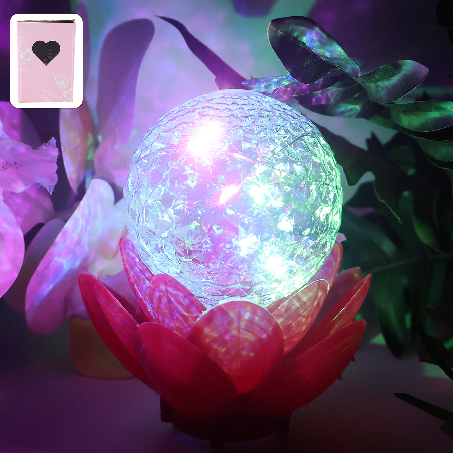 Crystal Ball Lotus LED Decorative Light β Color Changing Ambient Lamp