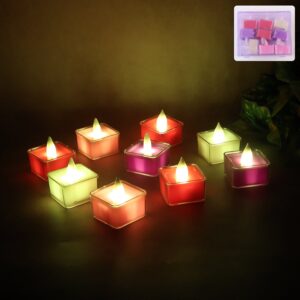LED Flameless Tealight Candles – Vibrant Multicolor Set