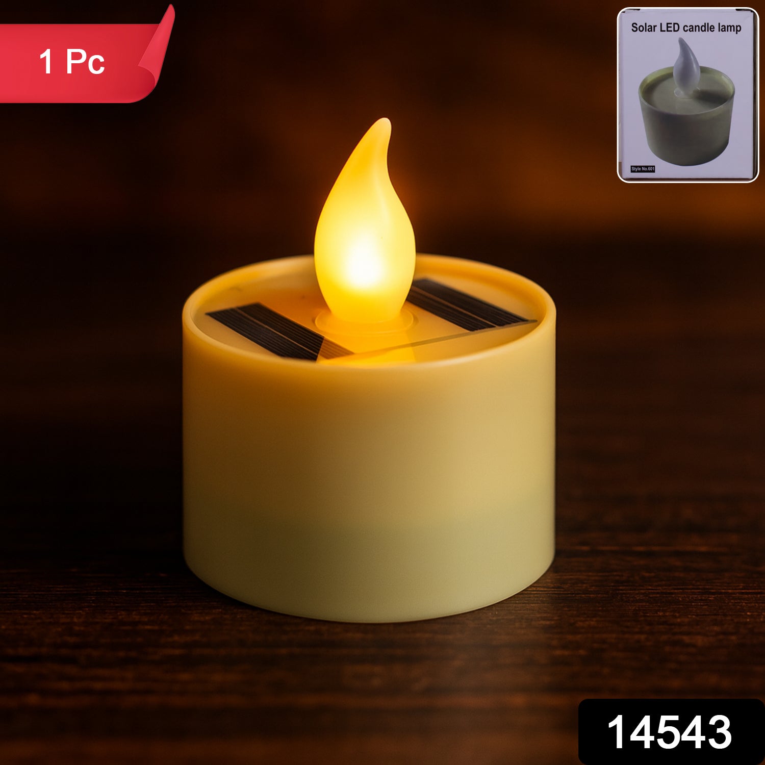 Solar Powered LED Flameless Candle β Safe Warm Glow for Decor