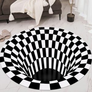 3D Space Round Carpet – Non-Slip Optical Illusion Rug