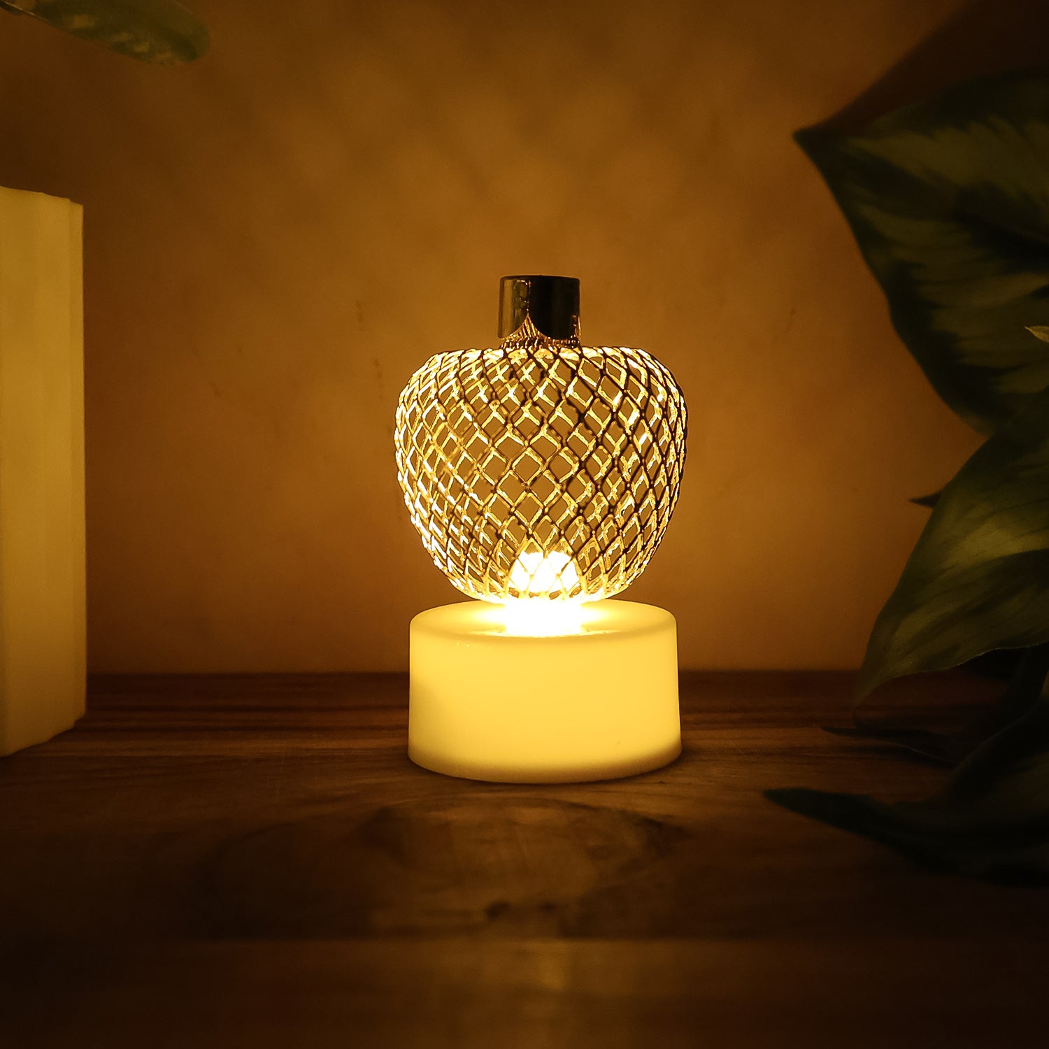 Apple Shape LED Tealight Candles β Flameless Decorative Set of 12