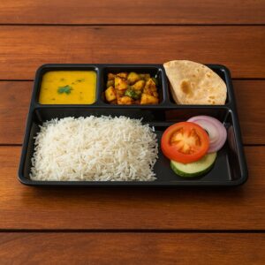 4-Compartment Meal Tray – Neat Sectioned Dining Plate