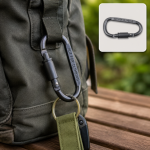 Metal Carabiner Hook with Screw Lock – Secure Heavy-Duty Utility