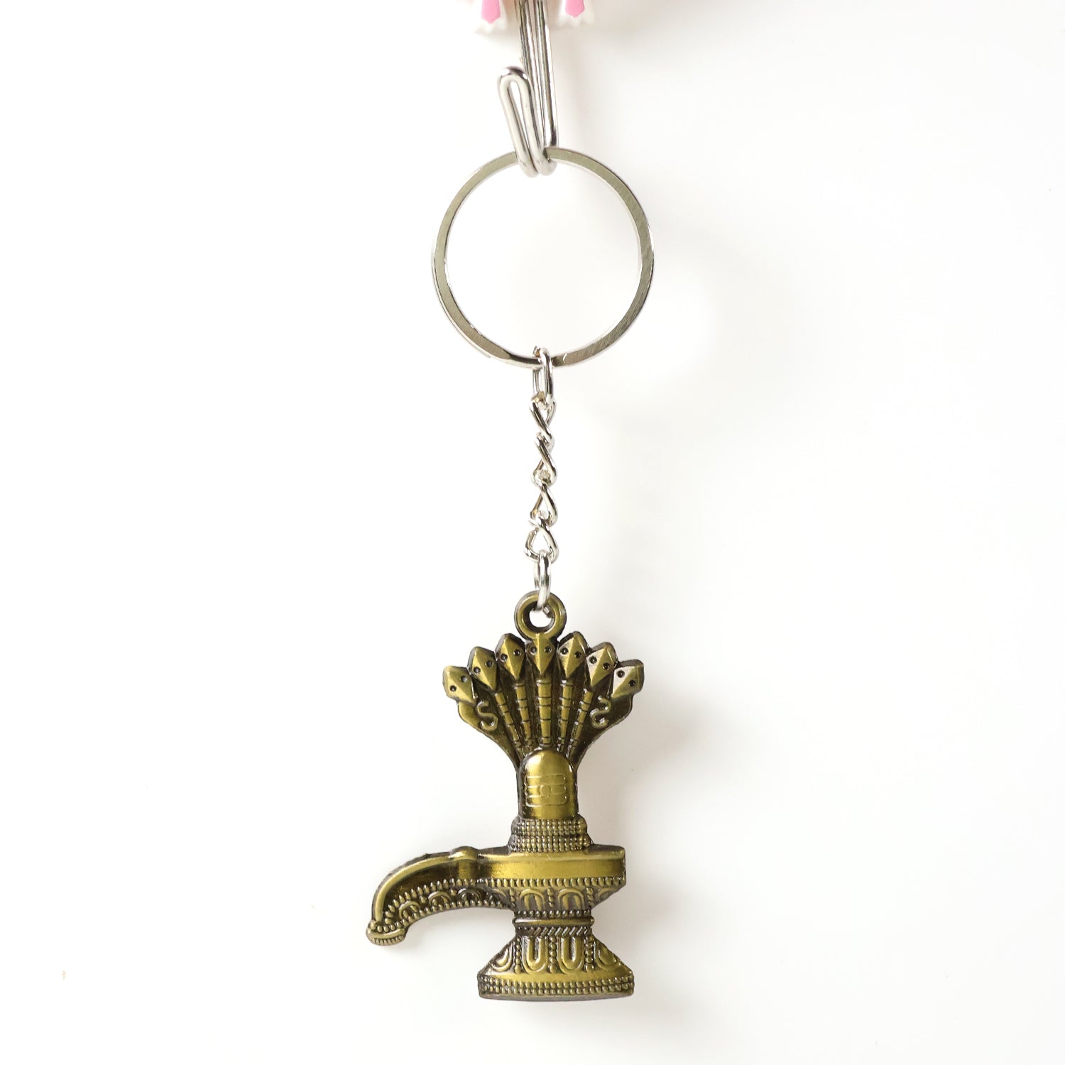 Lord Shiva Shivaling Metal Keychain – Durable Spiritual Accessory