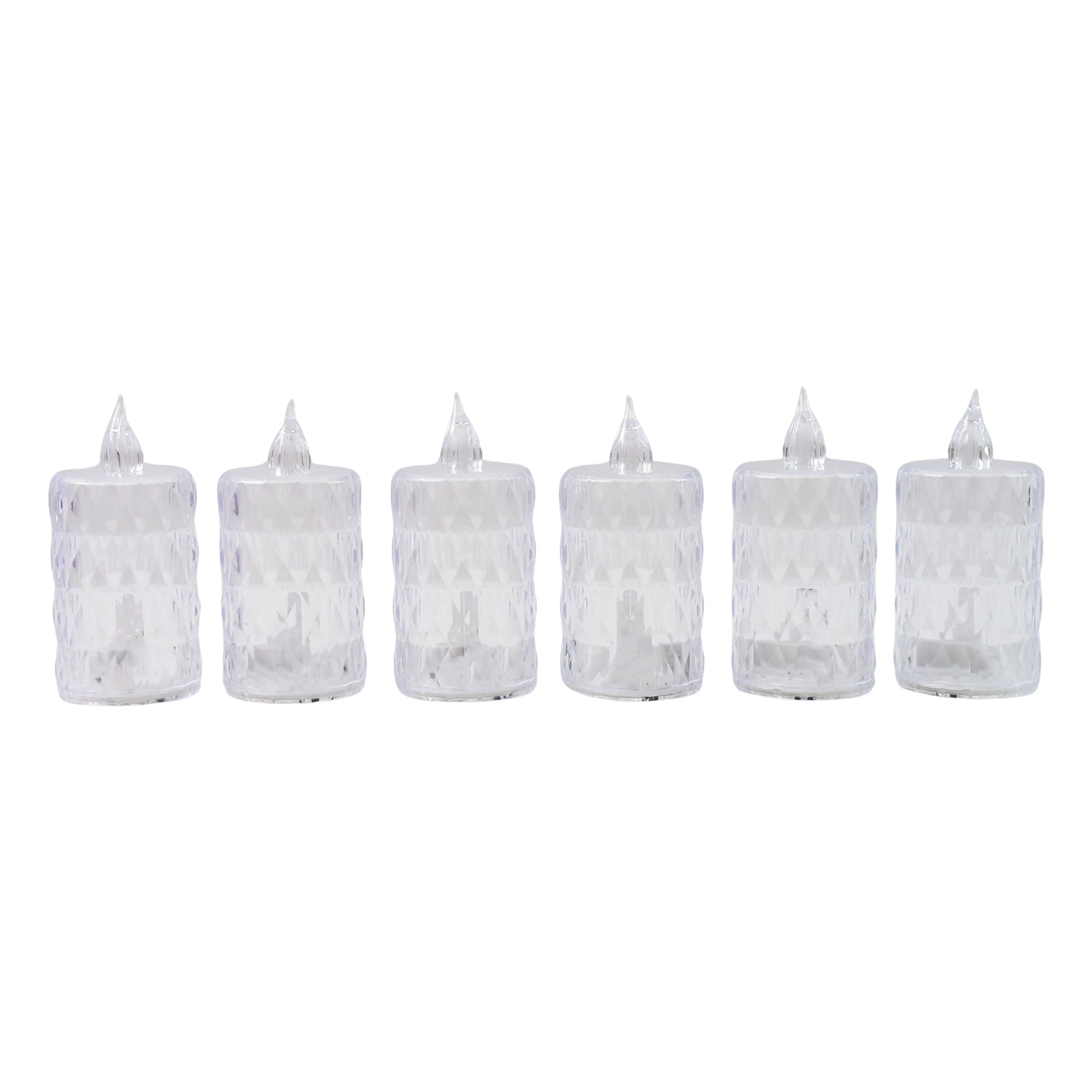 LED Crystal Flameless Candle Set – Elegant 6-Piece Décor