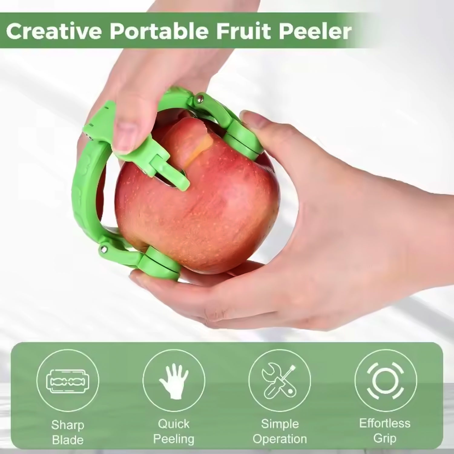 Apple Peeler Cutter – Adjustable Stainless Steel Blade with Holder