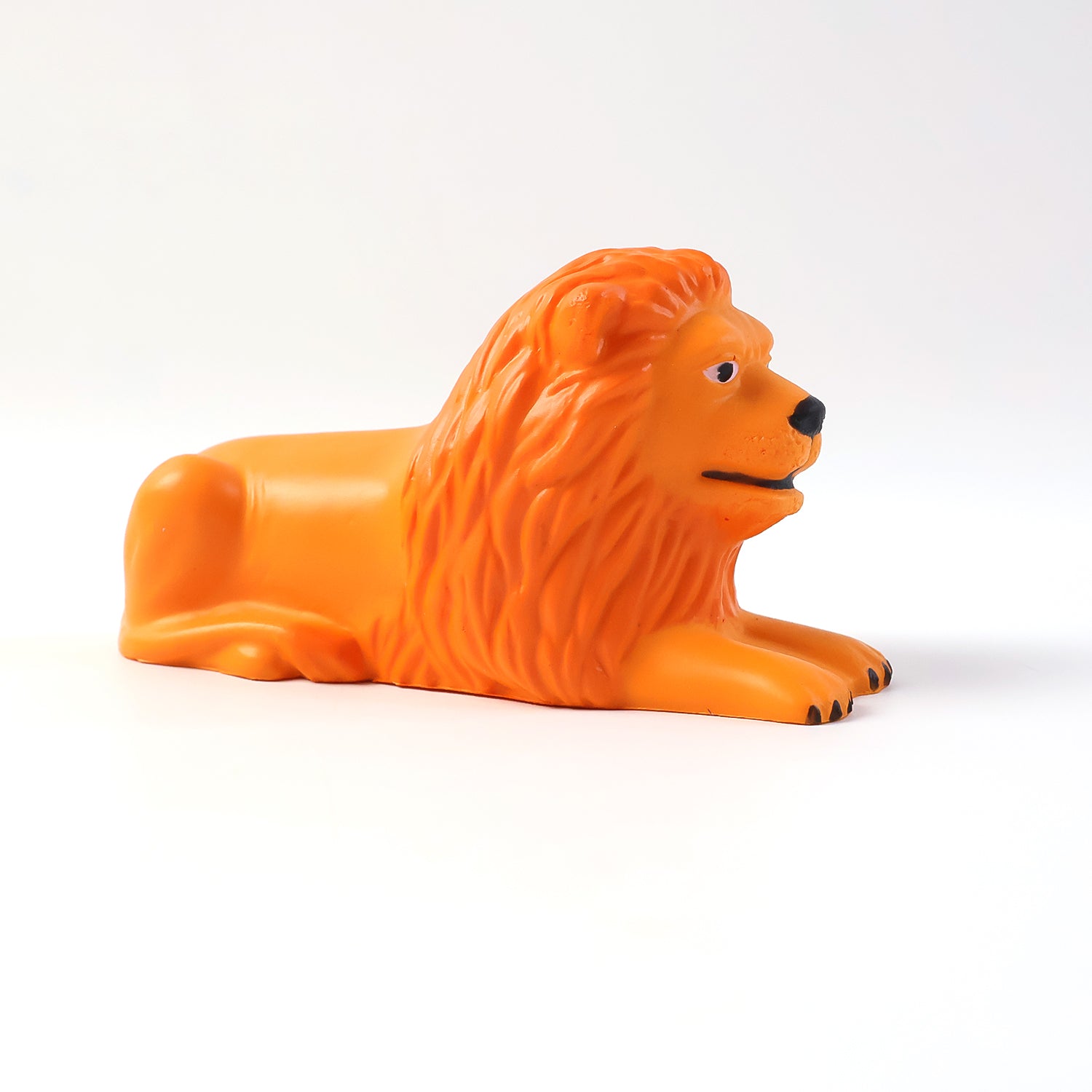 Lion Car Dashboard Toy – Majestic Orange-Gold Ornament with Adhesive Base
