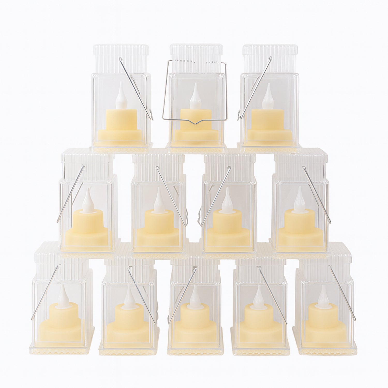 LED Storm Lantern Decorative Lights โ Set of 12 Battery-Operated Flameless Lanterns