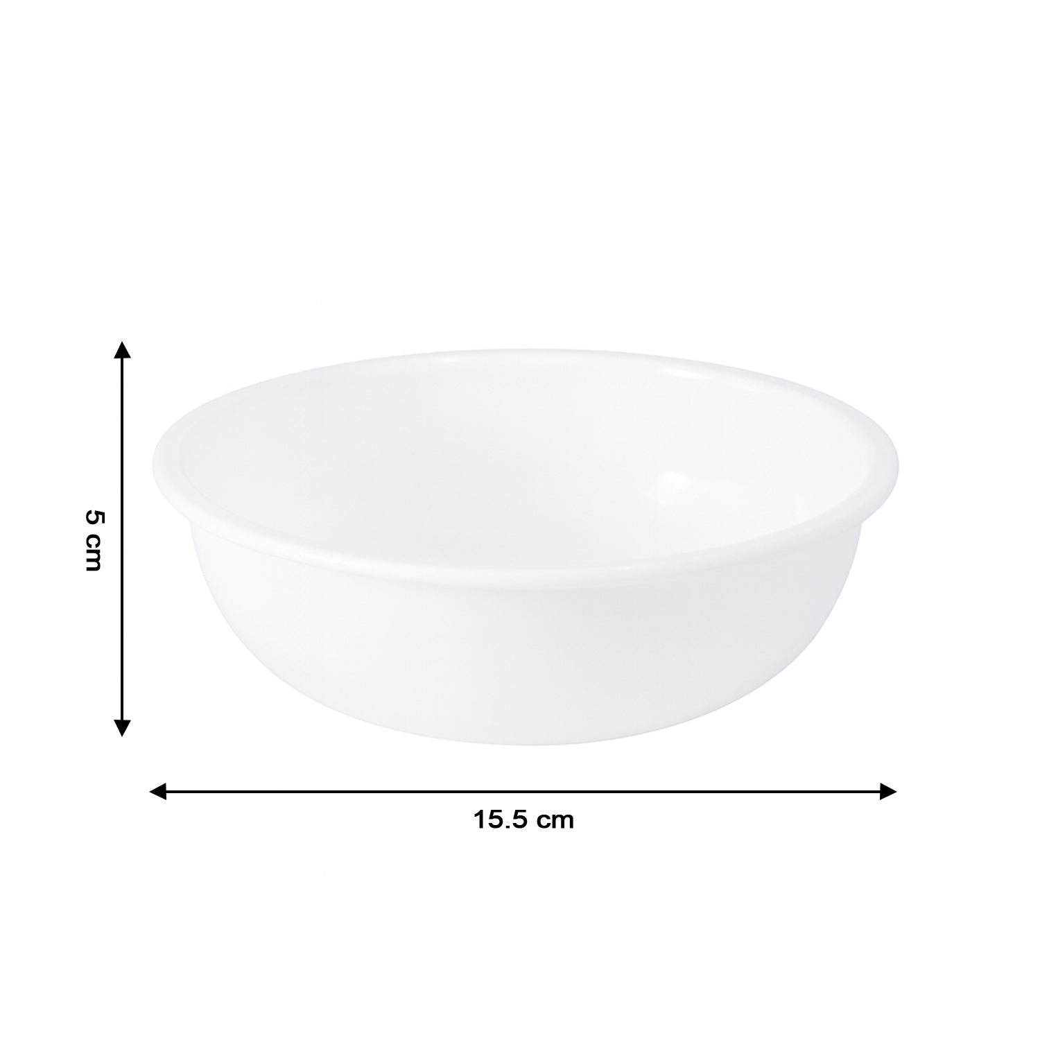 Plastic Serving Bowl 6 Inch β Deep Round White Kitchen Bowl