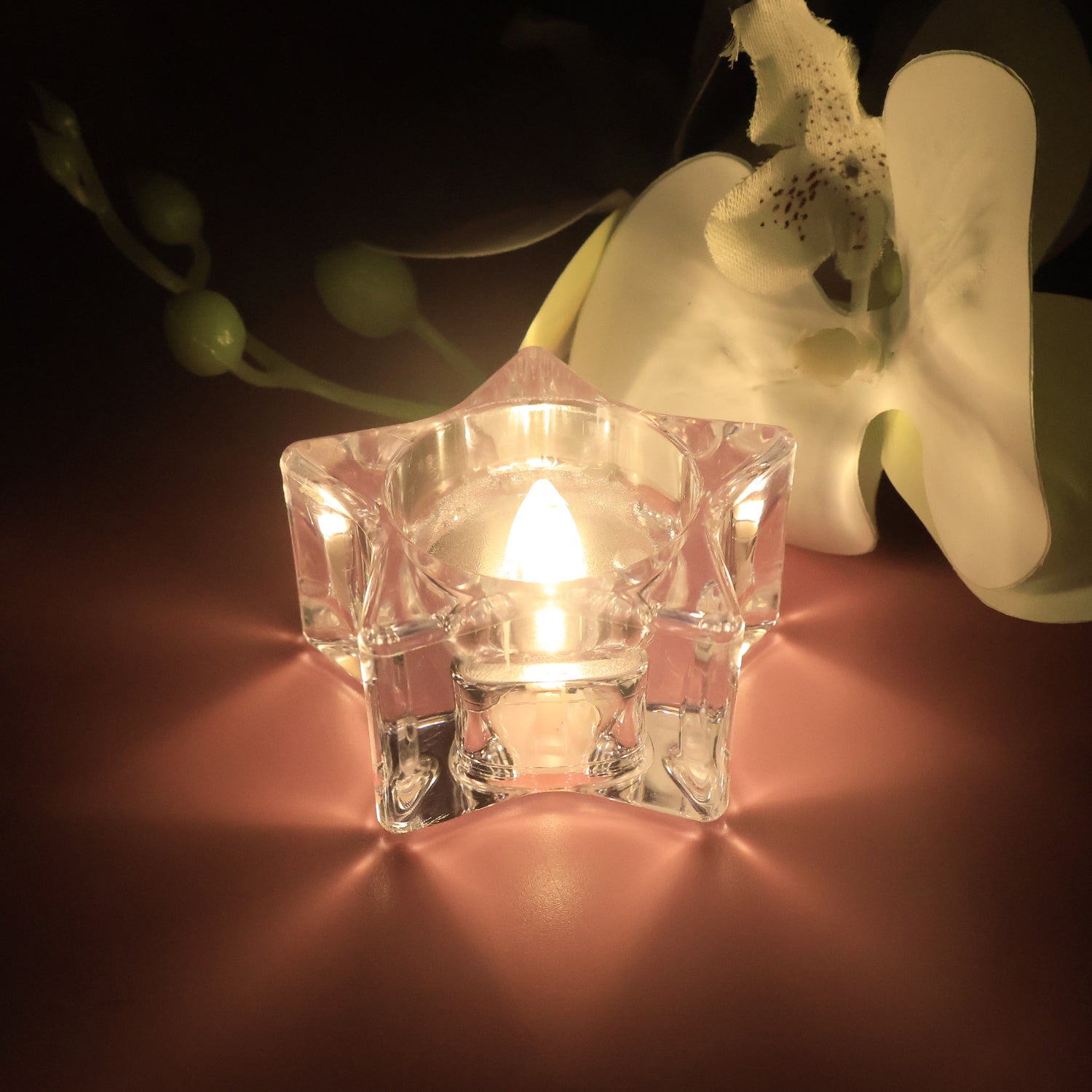 LED Crystal Effect Flameless Candles β Set of 12 Decorative Tealights