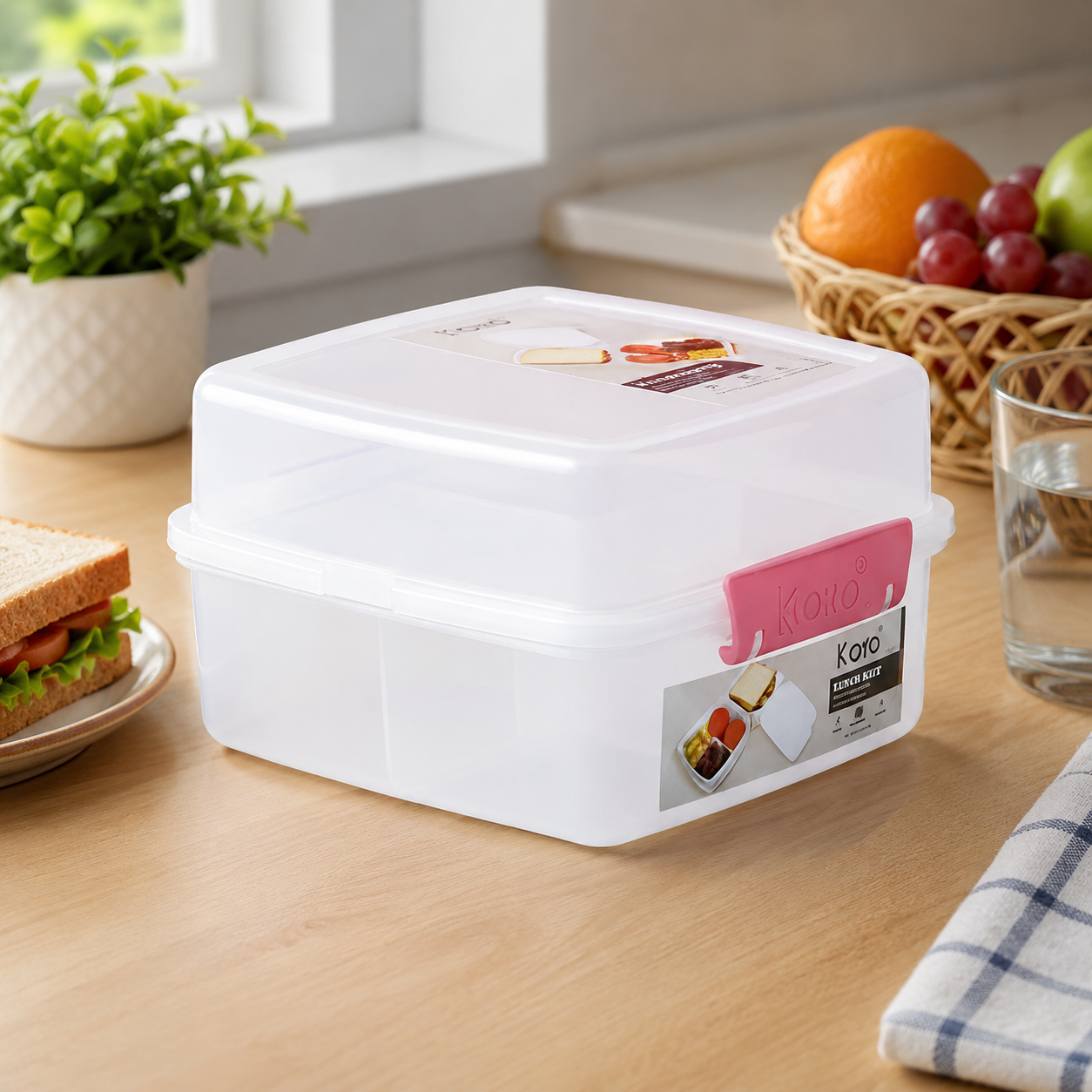 Airtight Multi-Compartment Lunch Box β 1400 ML Capacity