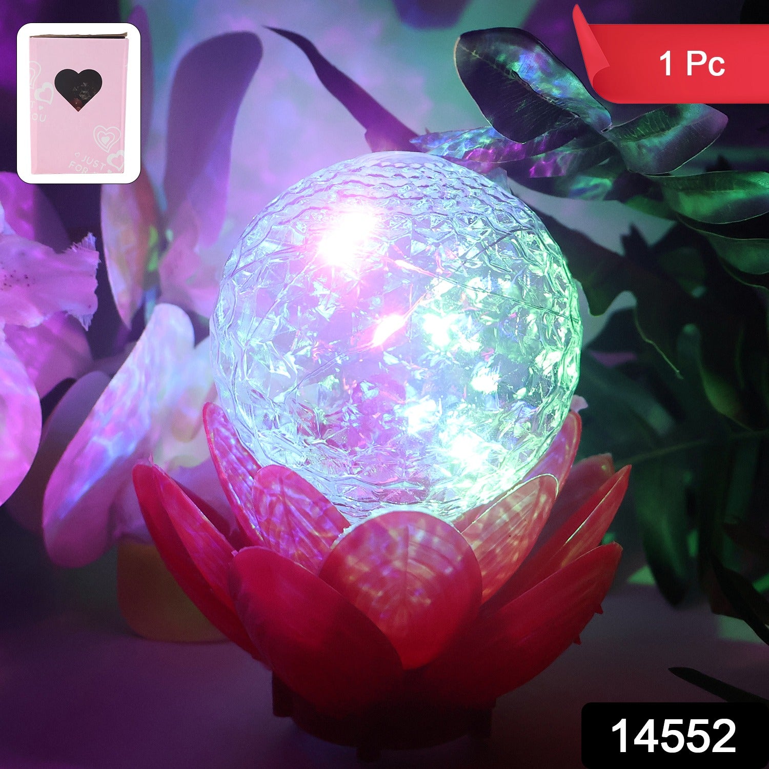 Crystal Ball Lotus LED Decorative Light β Color Changing Ambient Lamp
