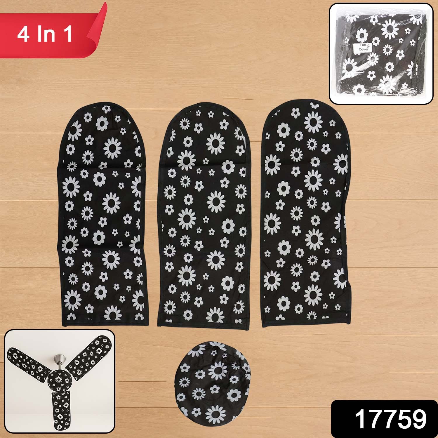 Ceiling Fan Dust Covers β Washable 4-in-1 Set for Complete Protection