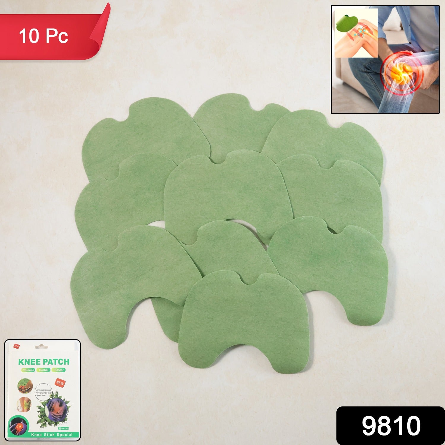 Knee Relief Patches โ Herbal Pain Support with Adhesive Comfort