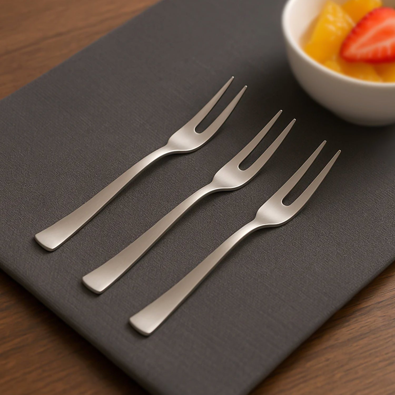Mini Dessert Fruit Fork Set β Rust-Resistant Reusable Cutlery