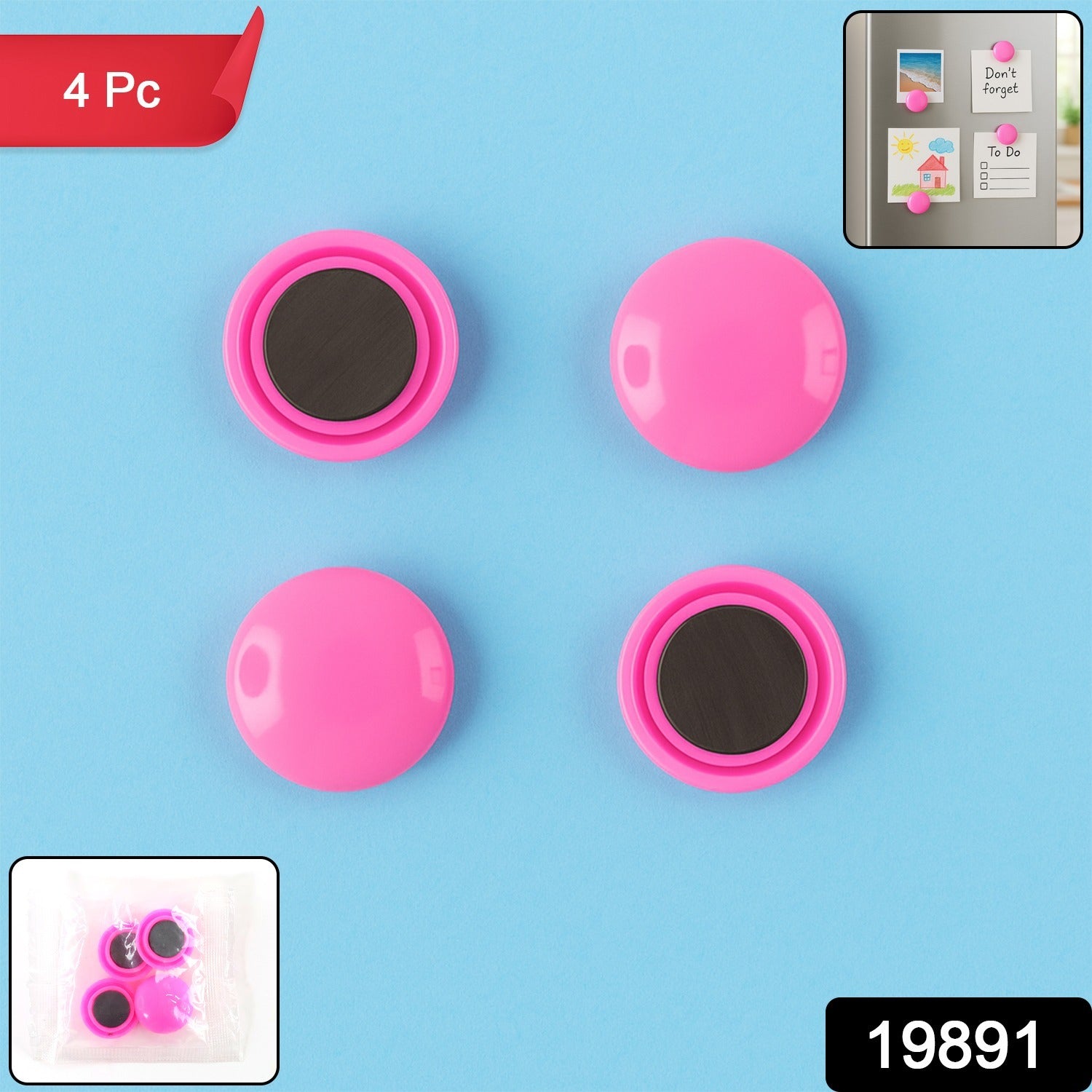 Round Fridge Magnets – Strong Grip, Scratch-Safe Buttons