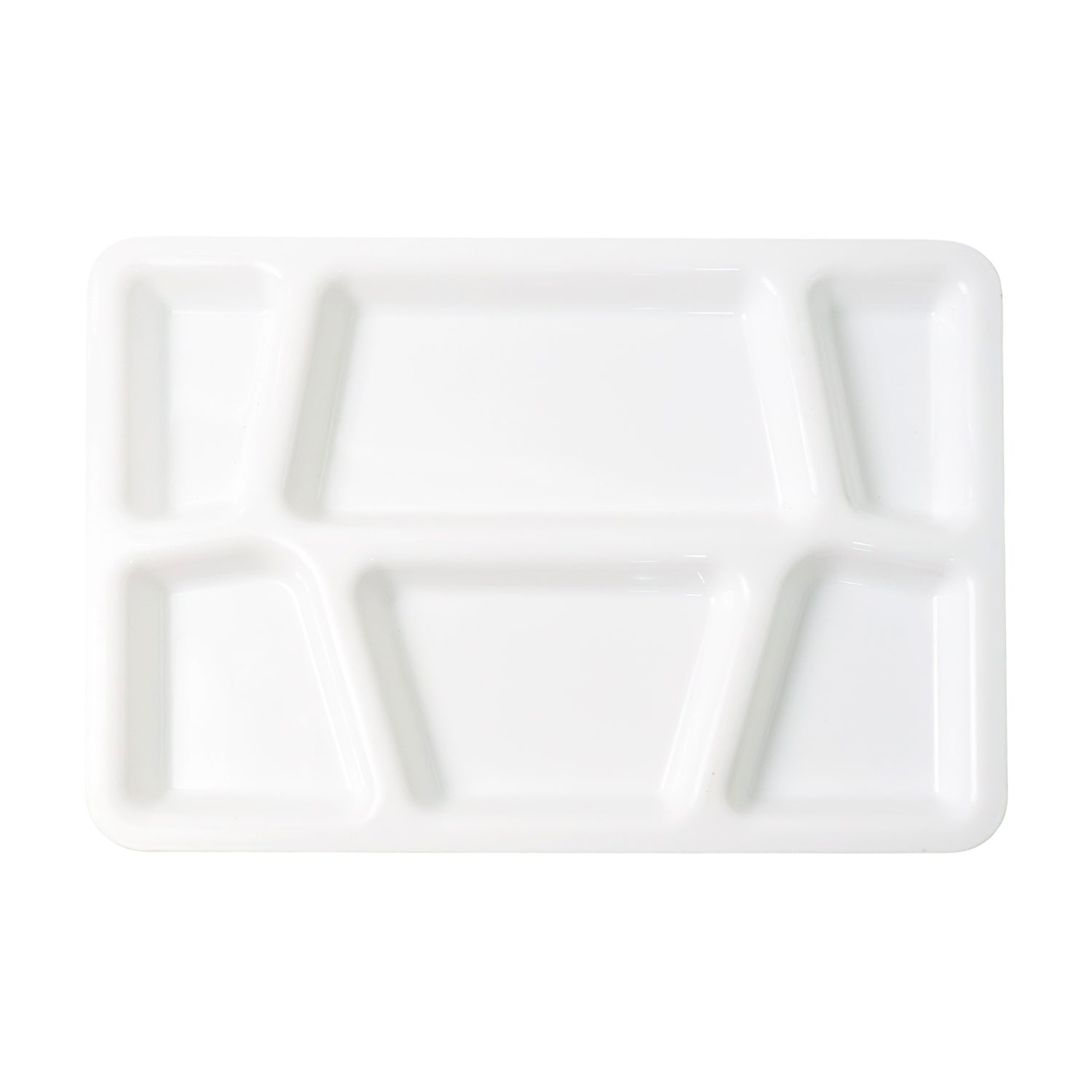 Plastic Multi-Compartment Meal Serving Tray – 6 Sections for Neat Portioning