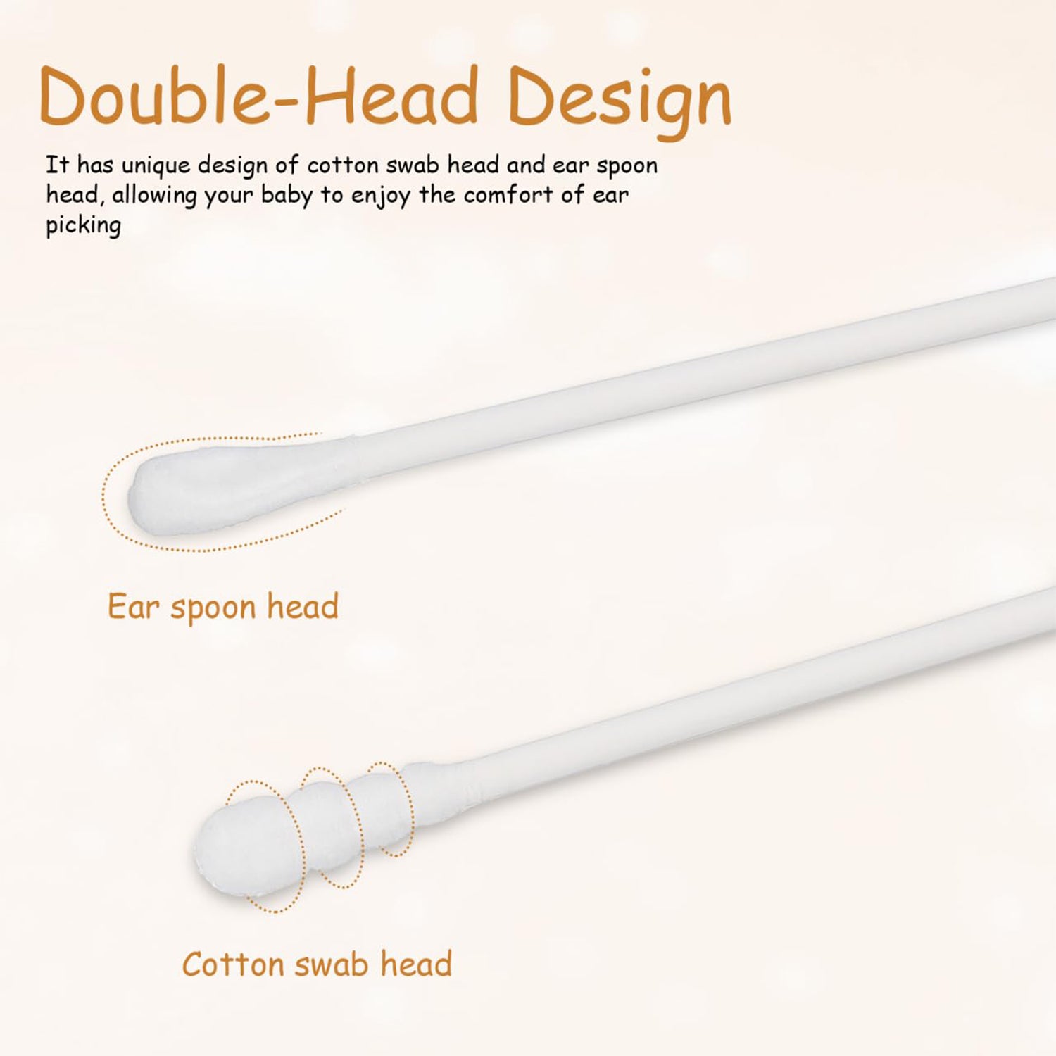Baby Cotton Swabs, Cotton buds – Ultra-Soft Double-Tip Safety, 200 Pc