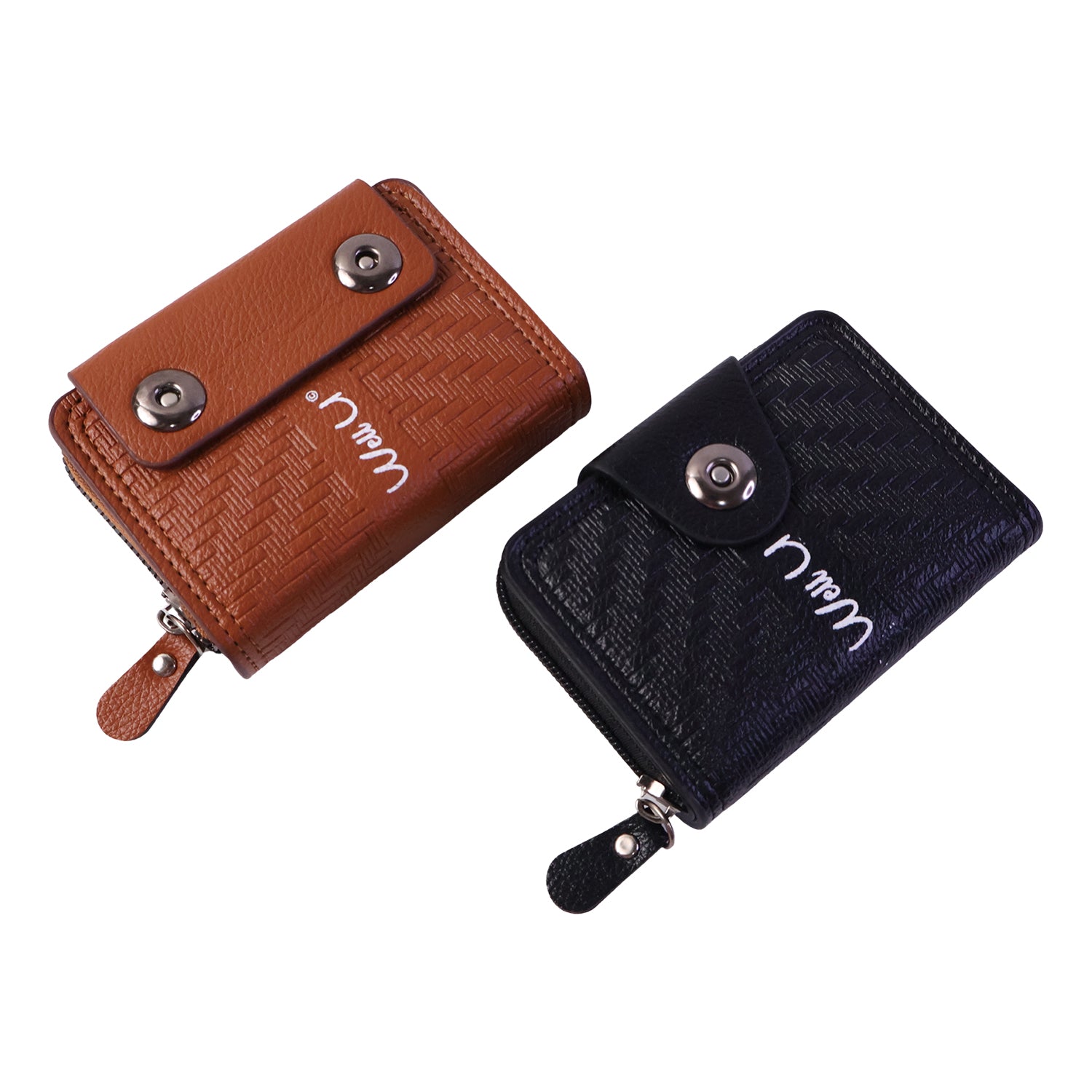 Black Zip-Around Card Holder Wallet โ Secure Multi-Card Organizer