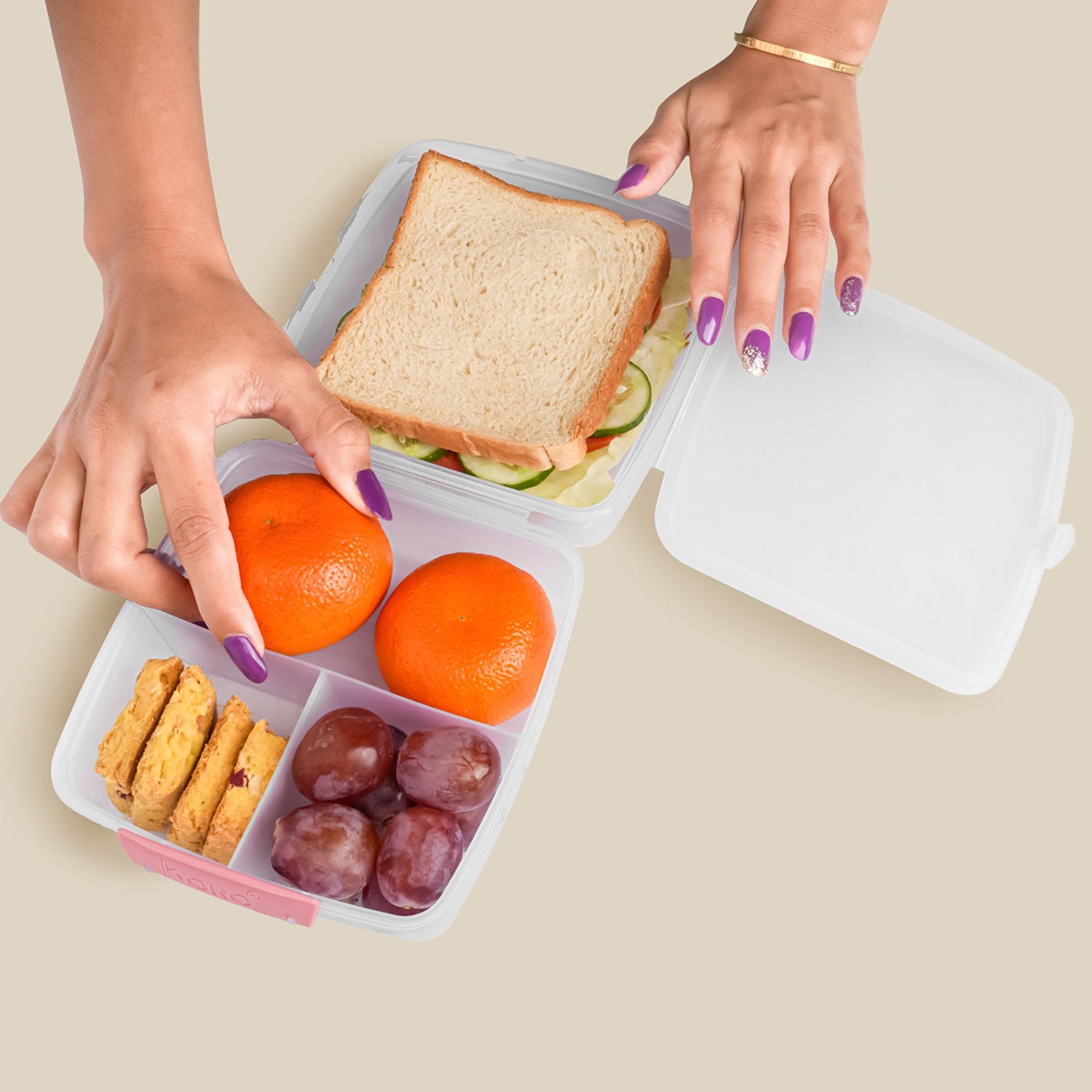 Airtight Multi-Compartment Lunch Box β 1400 ML Capacity