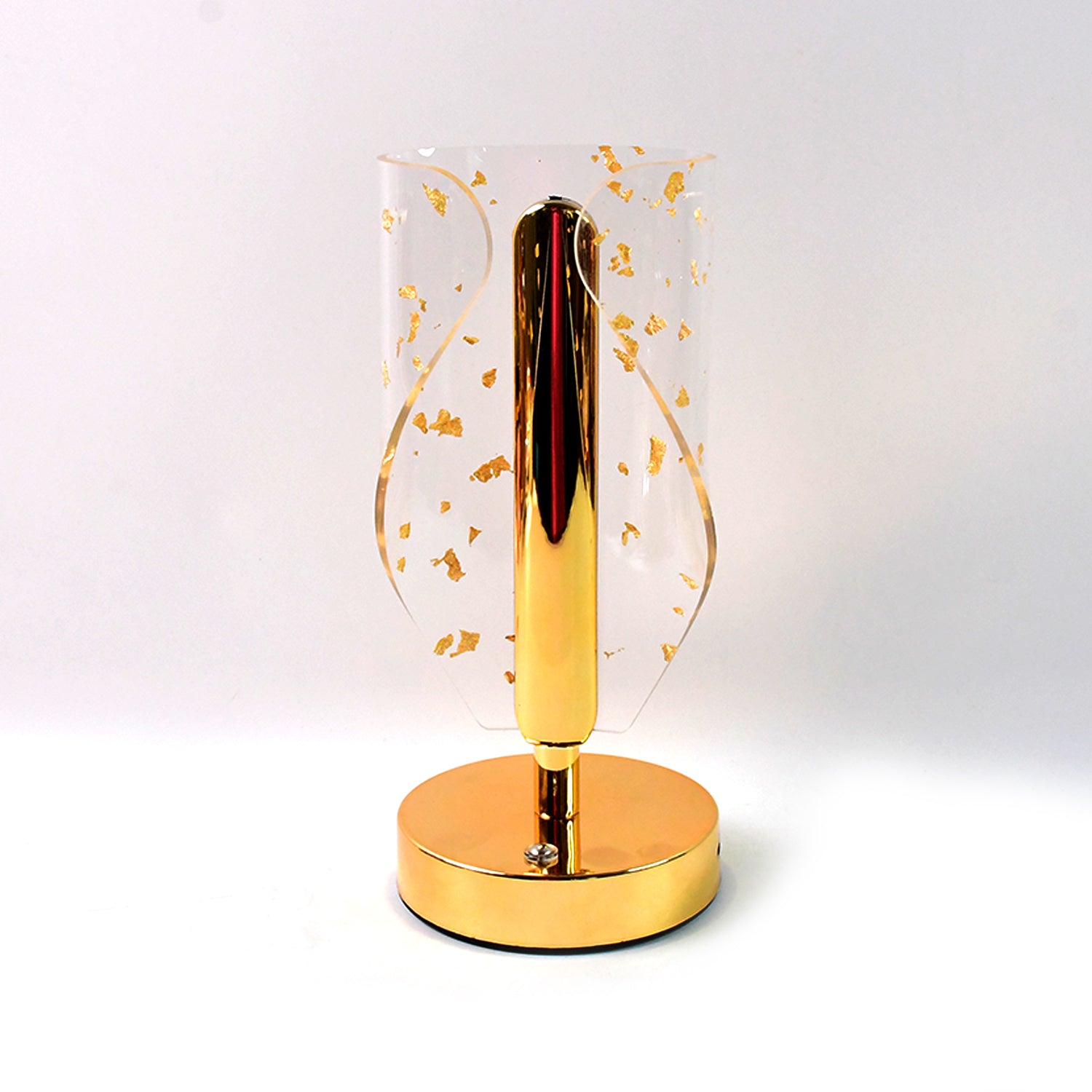 Crystal Table Lamp β Luxury Golden Leaf Design with USB Charging