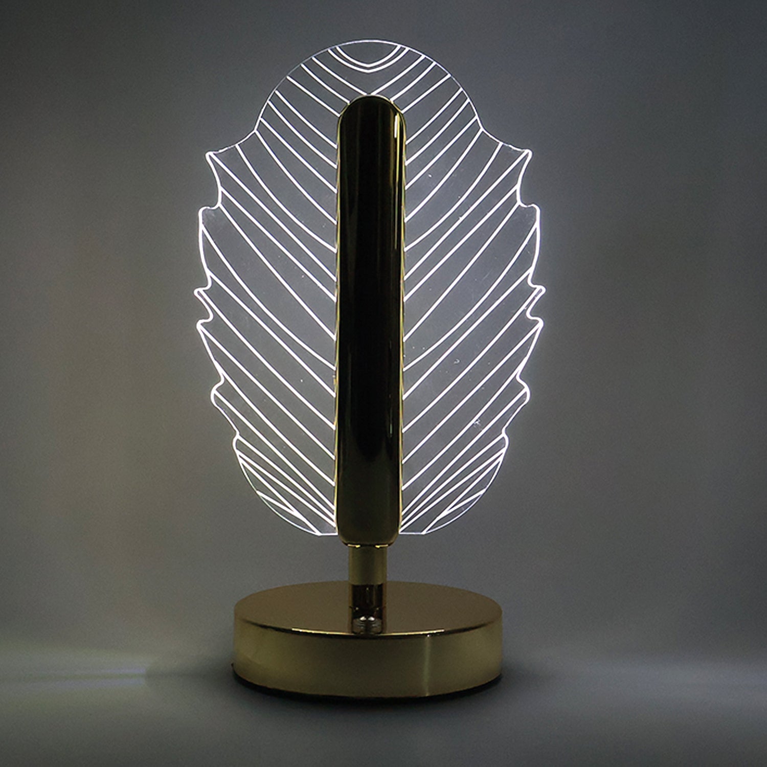 Leaf Shape Crystal Table Lamp β Elegant USB Charging LED Light