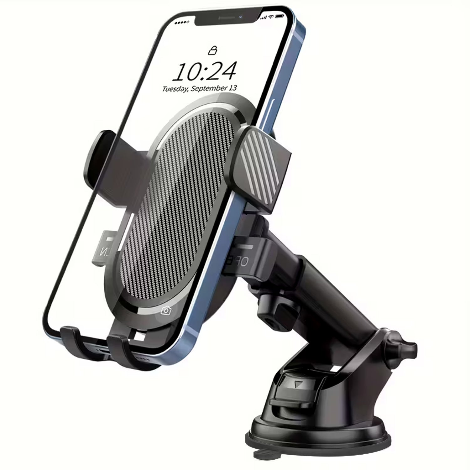 Car Mobile Holder – Adjustable 360° Suction Mount with One-Touch Lock
