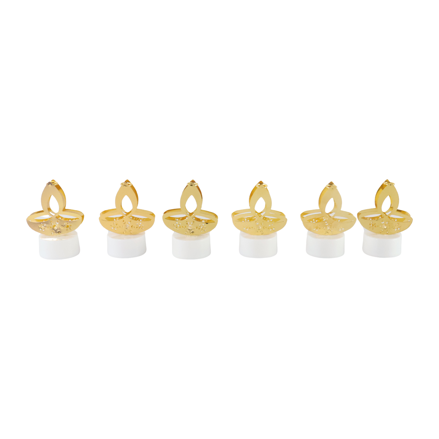 Golden Diya LED Tealight Candles β Elegant Flameless Decor (6 Pc Set)