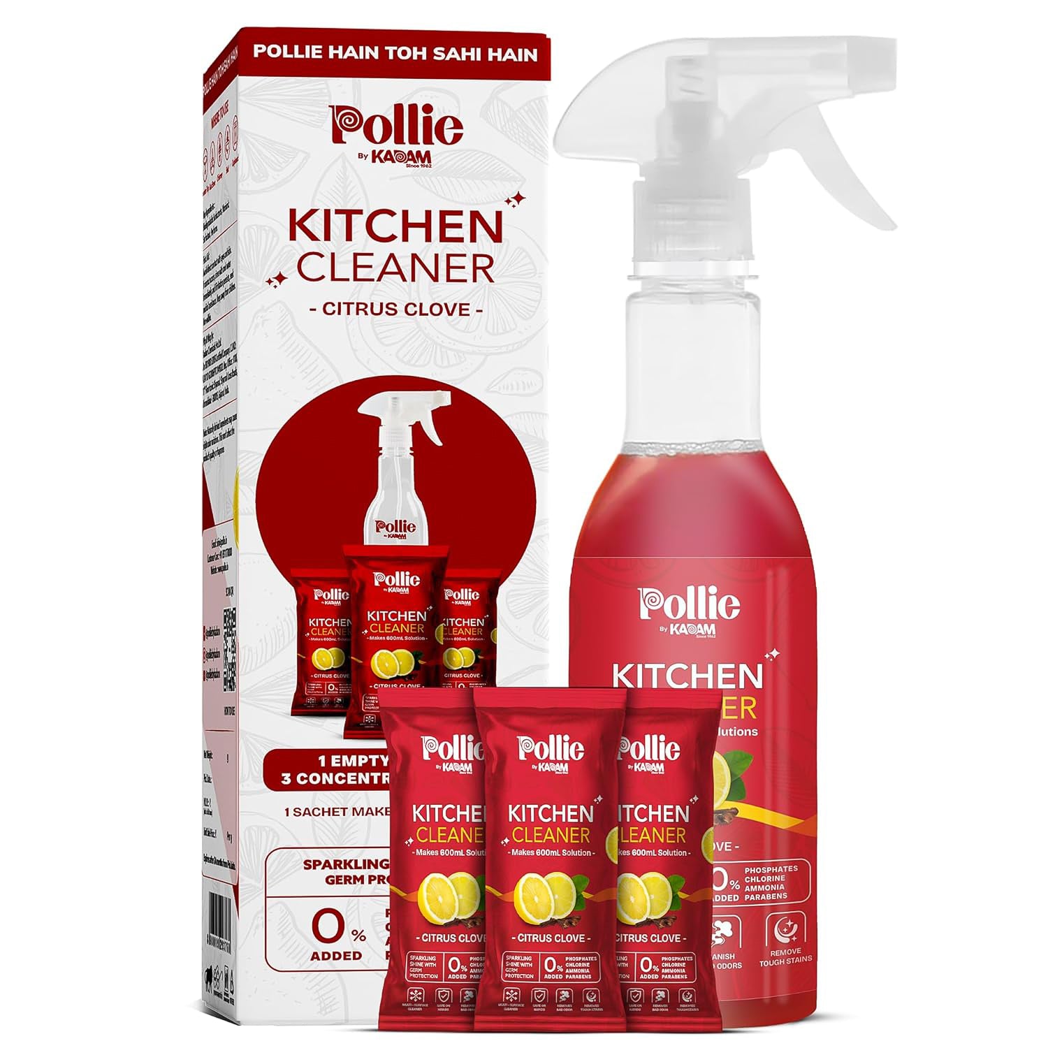 Concentrated Kitchen Surface Cleaner – Eco-Friendly Refill Kit
