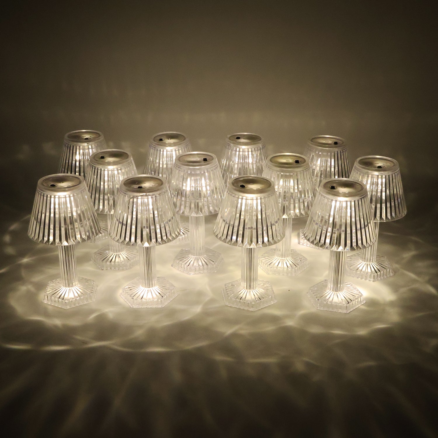 Crystal Style LED Table Lamps β Elegant Flameless Set of 12