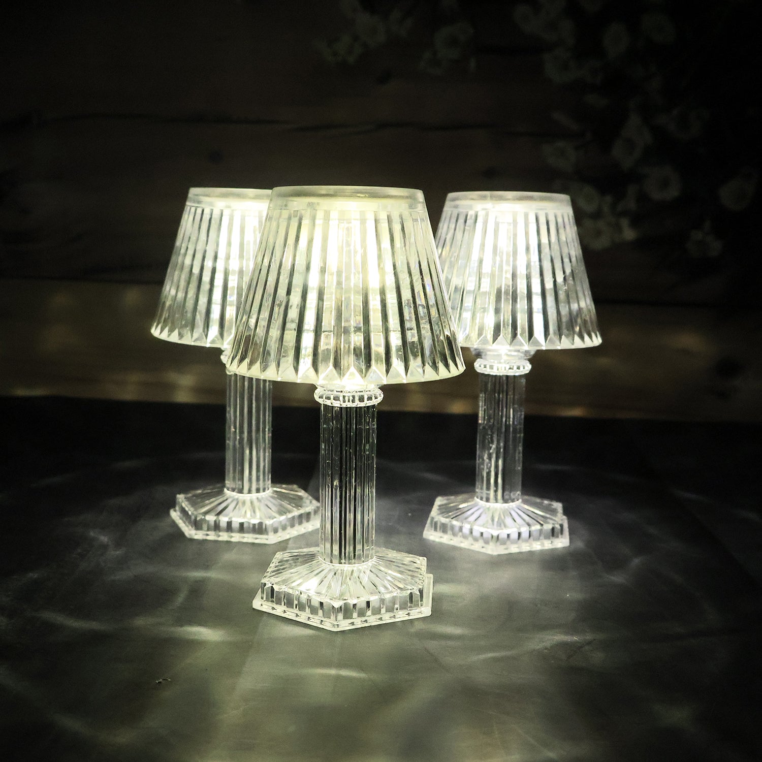 Crystal Style LED Table Lamps β Elegant Flameless Set of 12