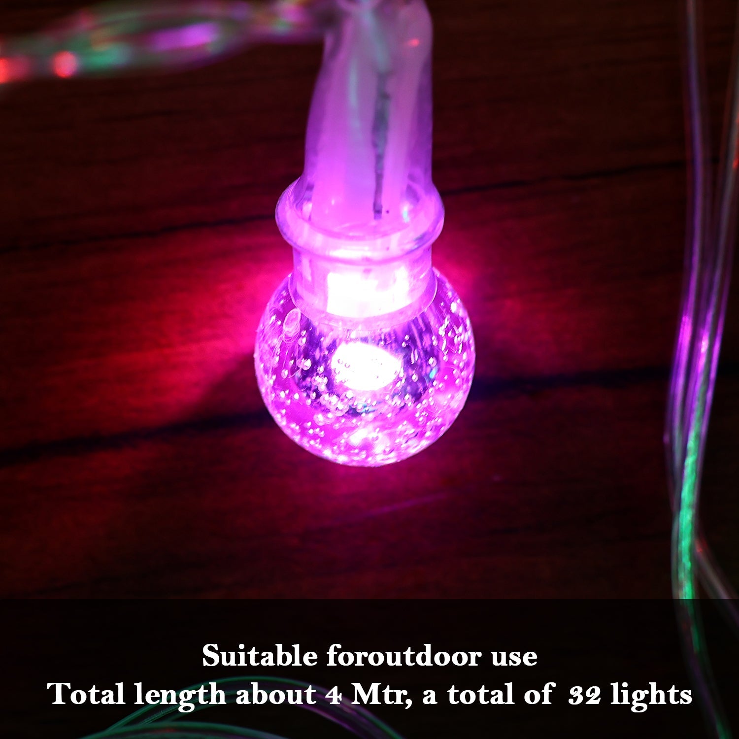 LED Decorative String Lights β 8 Meter Multicolor Bubble Balls