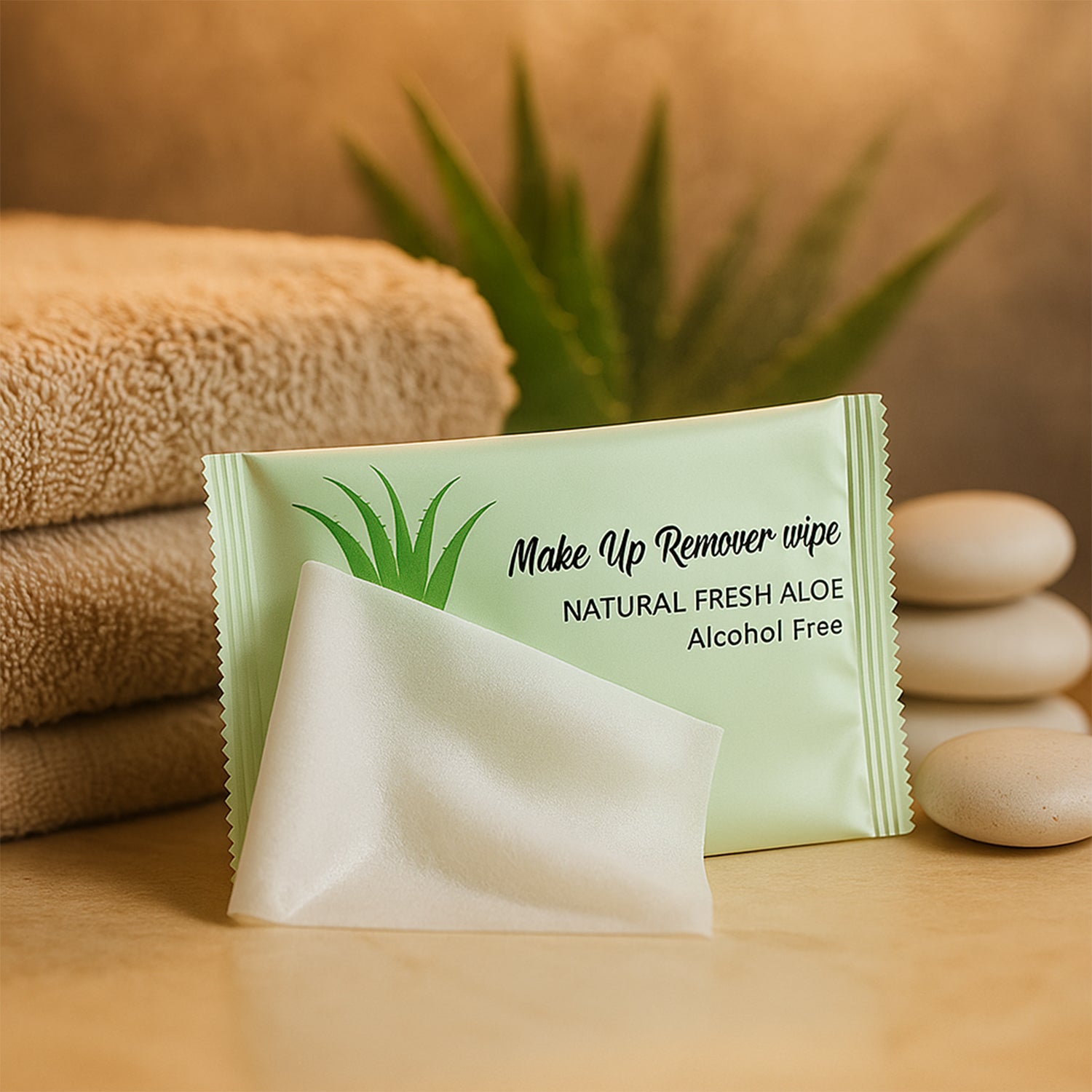 Makeup Remover Wipes โ Alcohol-Free Aloe Cleansing Towelettes Pack