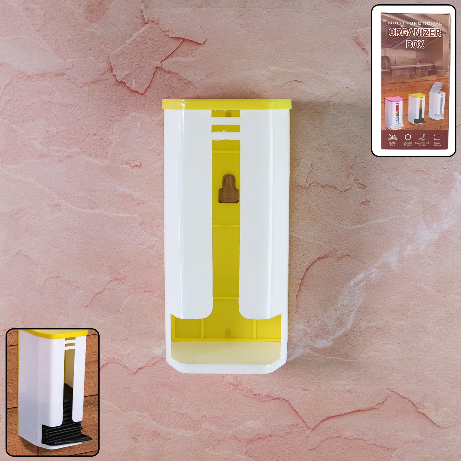 Wall-Mounted Bag Dispenser โ Kitchen Plastic Bag Organizer Box