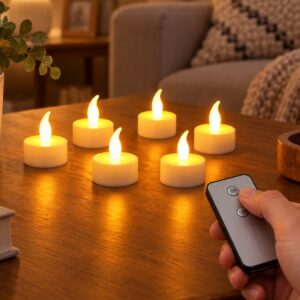 LED Flameless Candle Set – 6 Piece Warm Flickering Lights