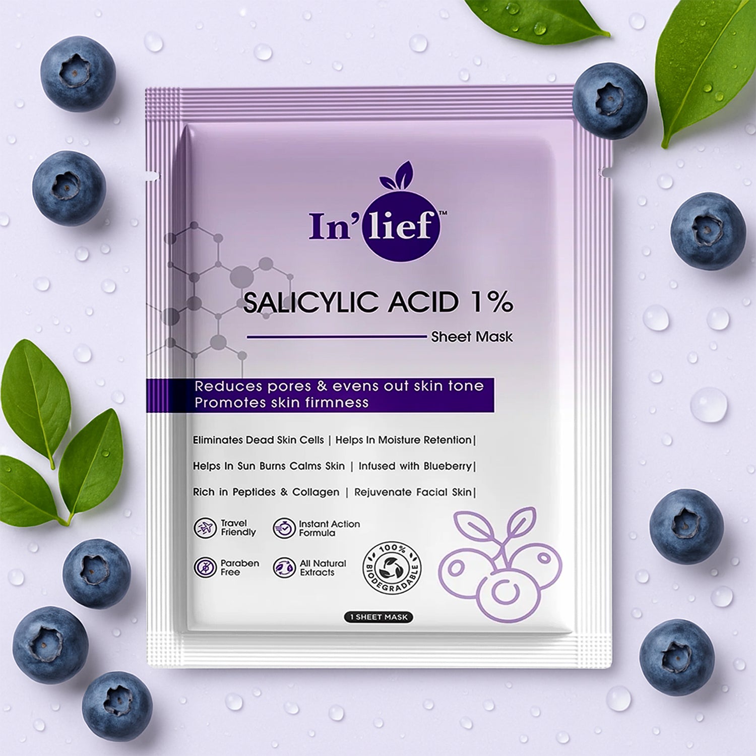 Salicylic Acid 1% Sheet Mask β Clarifies & Refines Pores