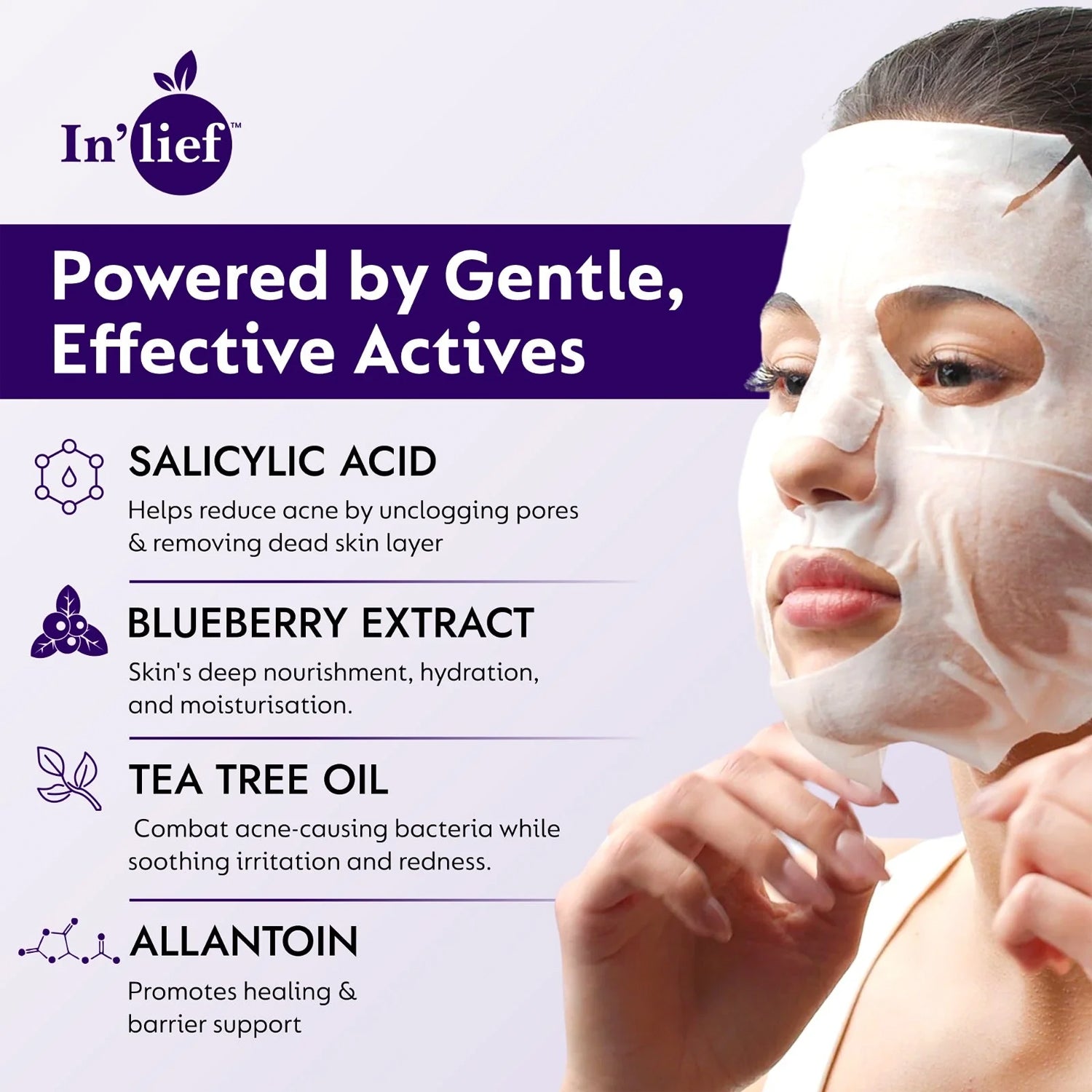 Salicylic Acid 1% Sheet Mask β Clarifies & Refines Pores