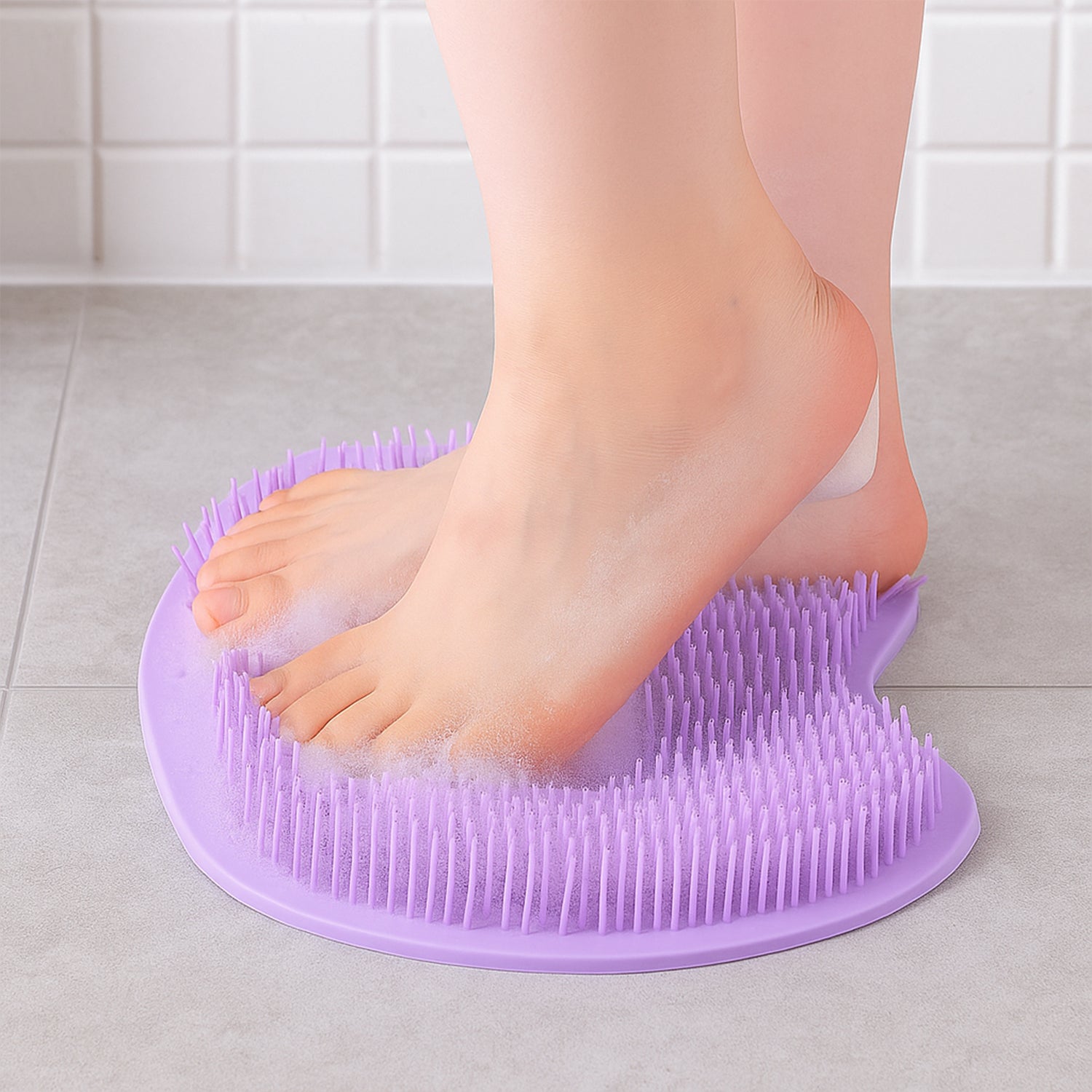 Silicone Bath Massage Cushion – Suction Cup Foot Scrubber Mat