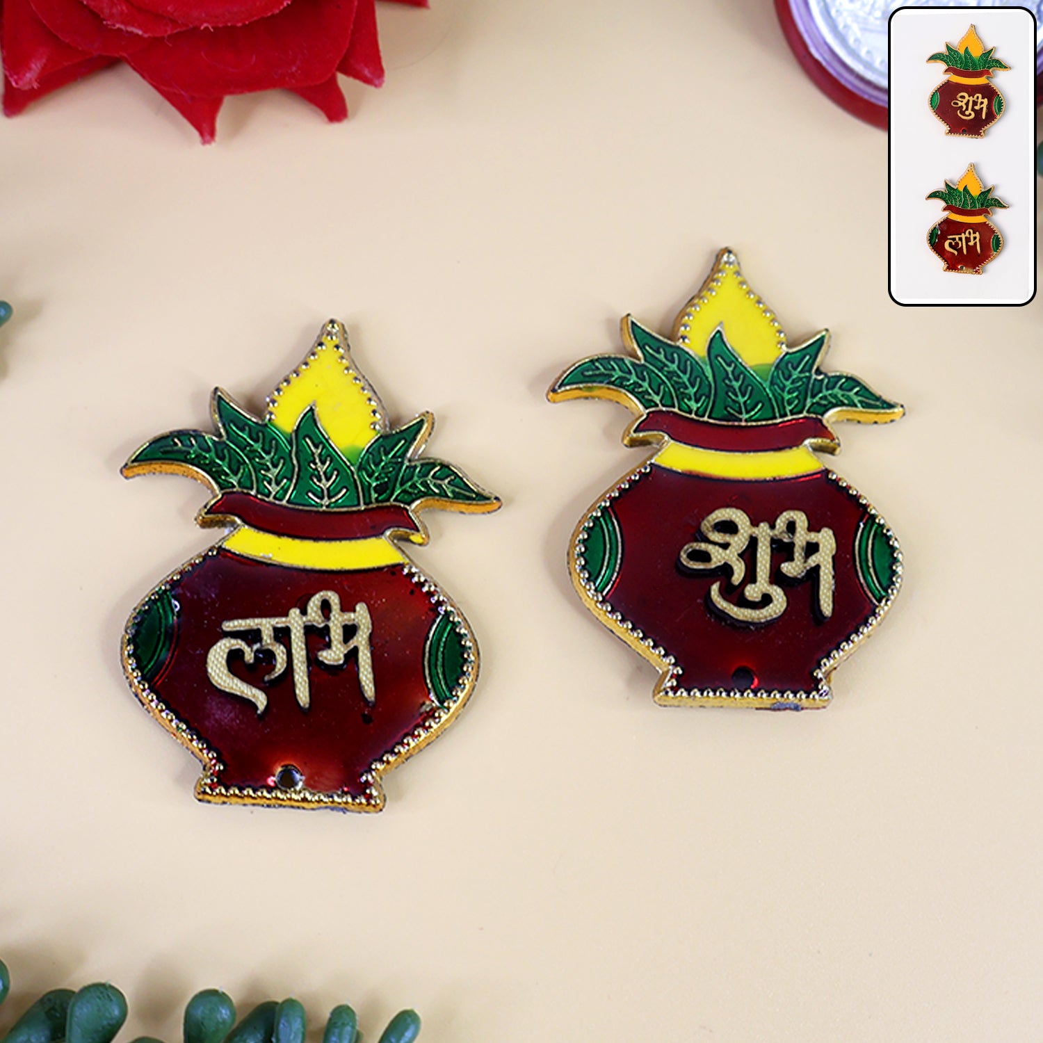 Shubh Labh Kalash Wall Hangings β Traditional Prosperity Decor Set