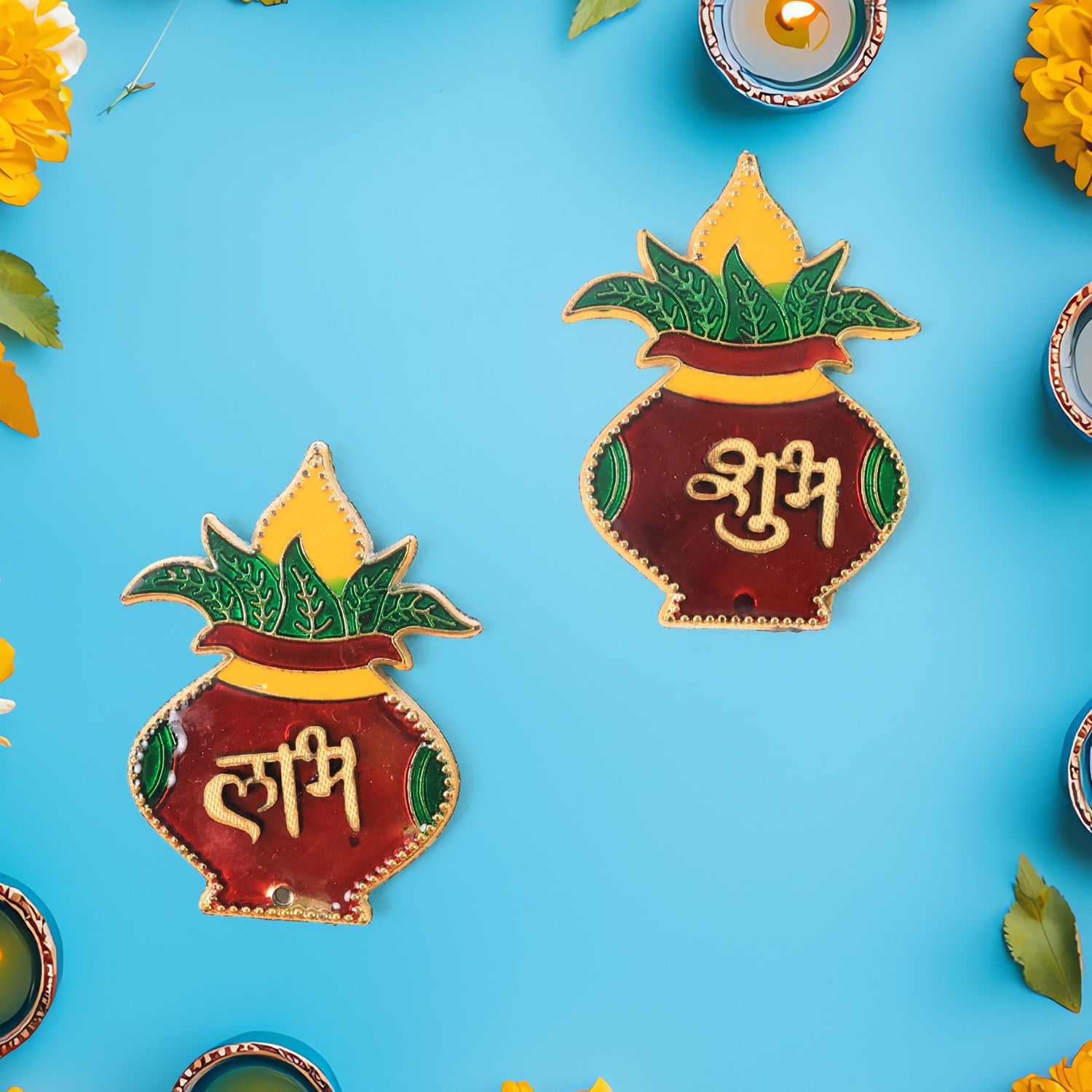 Shubh Labh Kalash Wall Hangings β Traditional Prosperity Decor Set